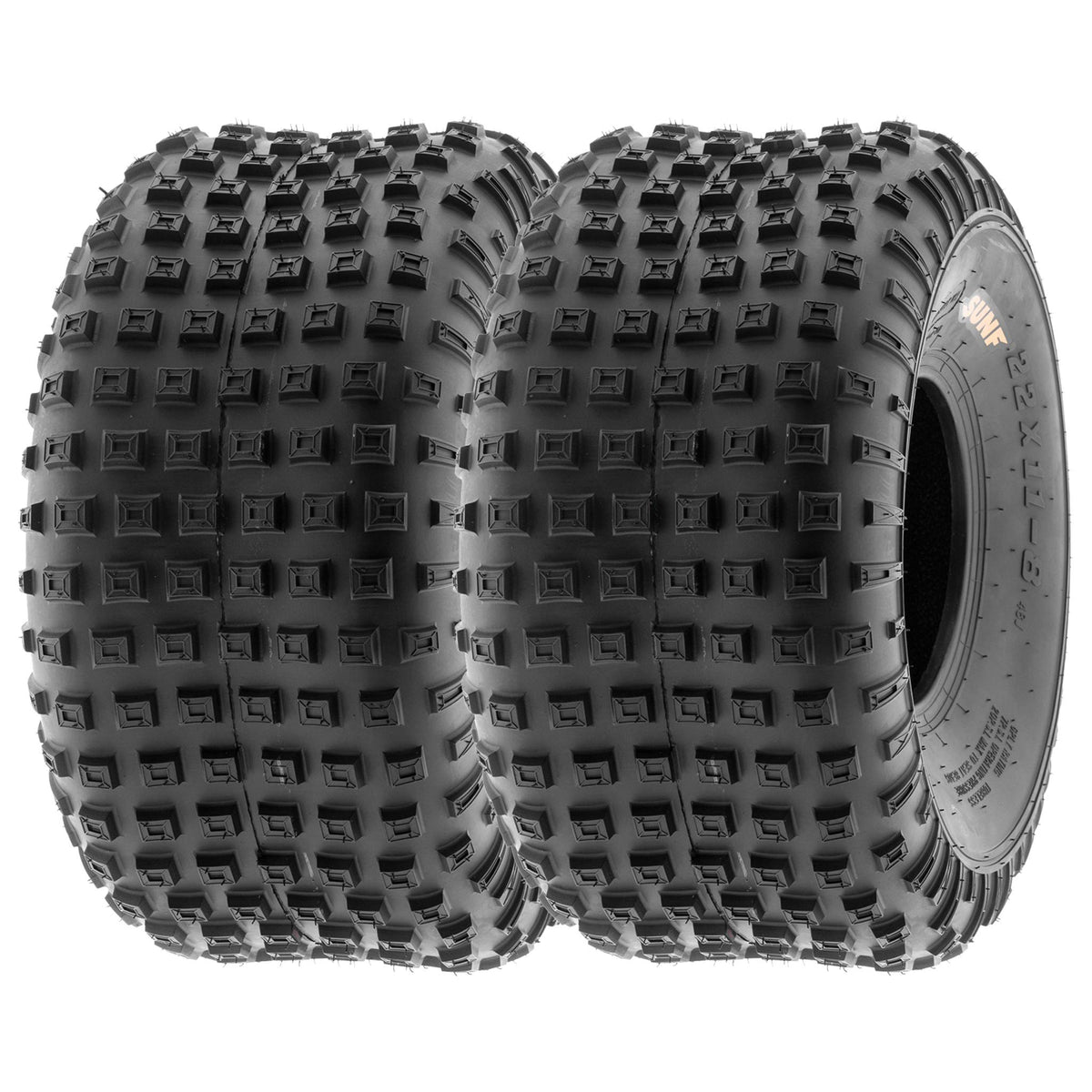 Set Pair of 2 SunF Go Kart/ATV Knobby Sport Tires 22x11-8 22x11x8 6 PR A011