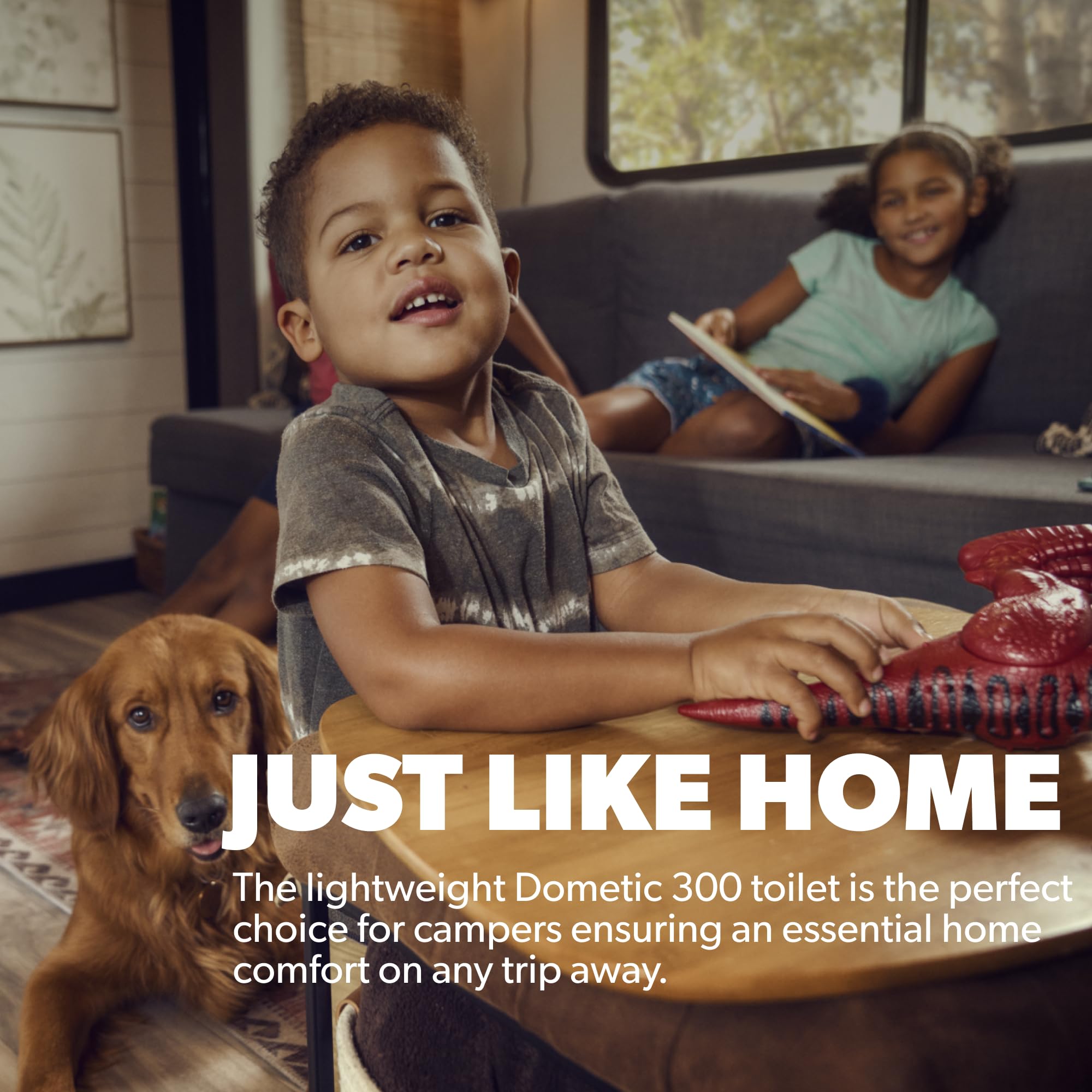 Dometic 300 Series Standard Height Toilet, Bone