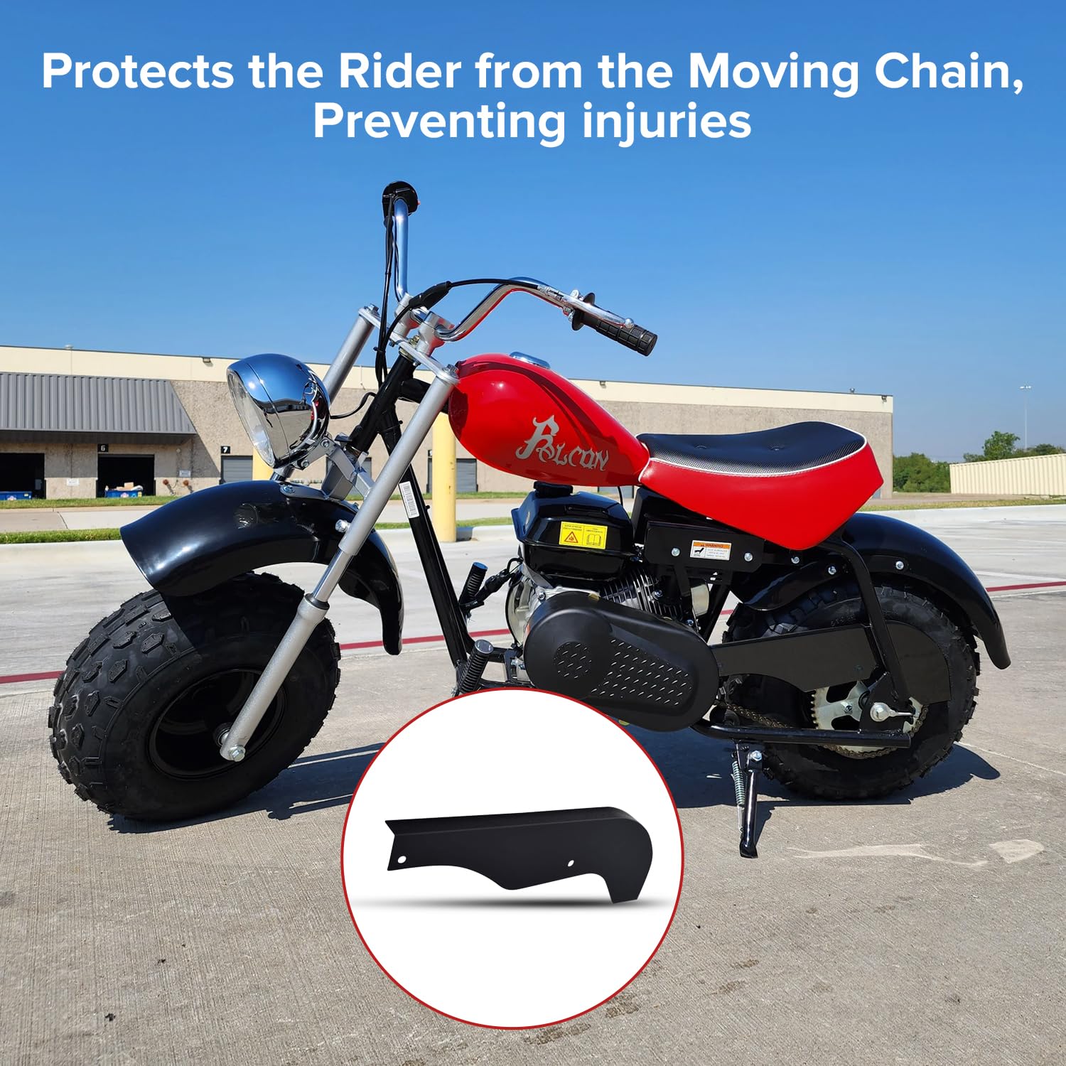 Alveytech Metal Drive Chain & Sprocket Cover For The Baja Mini Bike Mb165 & Mb200