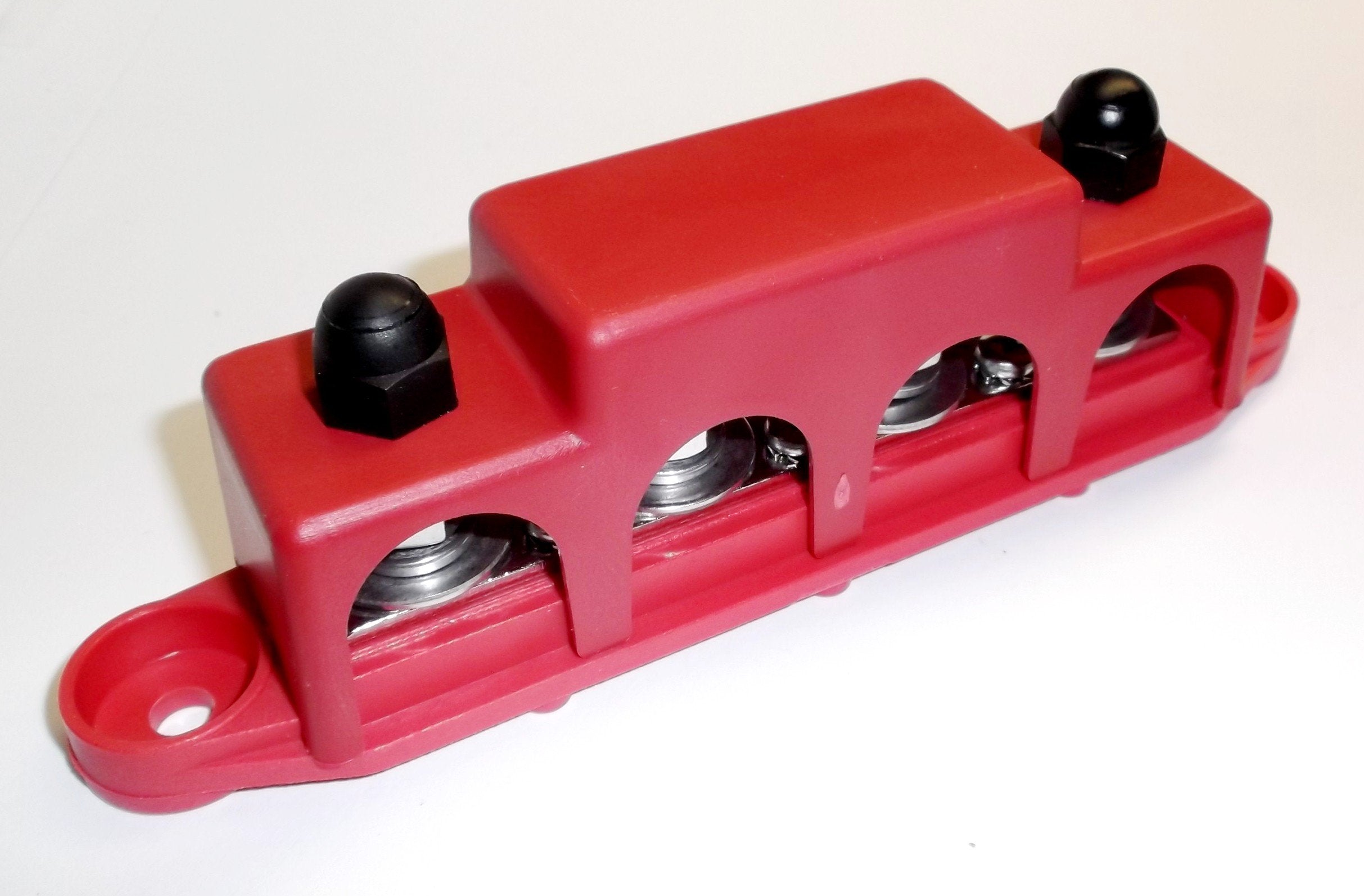 Fastronix 5/16'' 4 Stud Stainless Steel Power Distribution Block With Cover