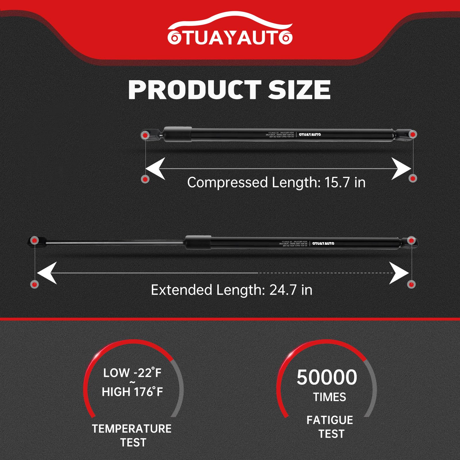 Otuayauto Rear Hatch Liftgate Struts, Replacement For 2000-2004 Chevy Suburban, 95-04 Chevrolet Tahoe, 99-04 Gmc Yukon, 99-06 Ca