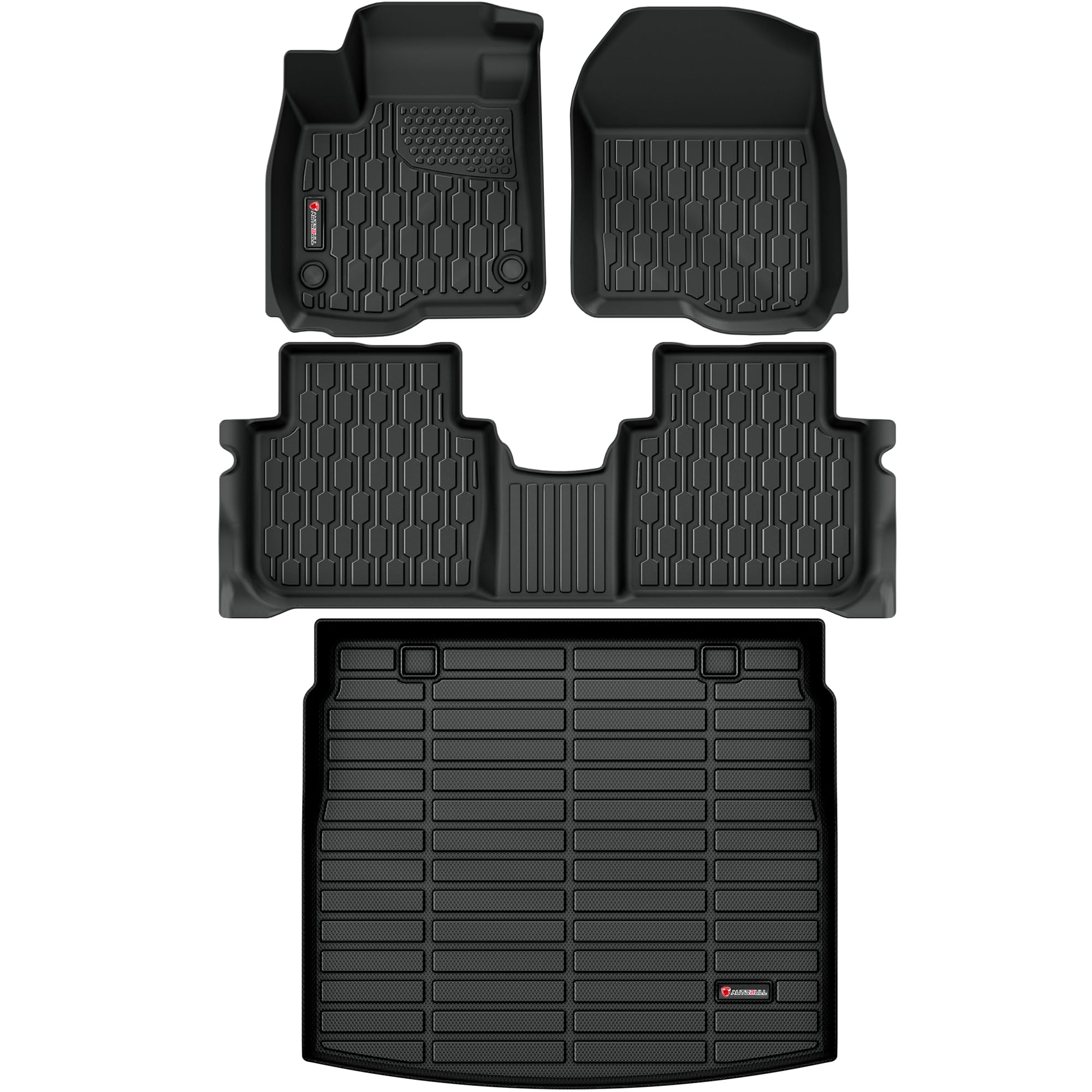 AUTOBULL Floor Mats & Cargo Liner Compatible with Honda CR-V 2023 2024 2025 2026 (Include Hybrid), Full Set All Weather Protecti