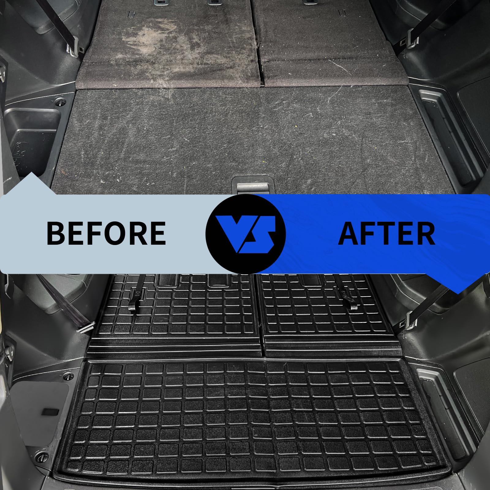 Rongtaod Cargo Mat Compatible with 2023 2024 2025 Honda Pilot Cargo Liner Trunk Liner Storage Bin Cover Lid Pilot Accessories (T