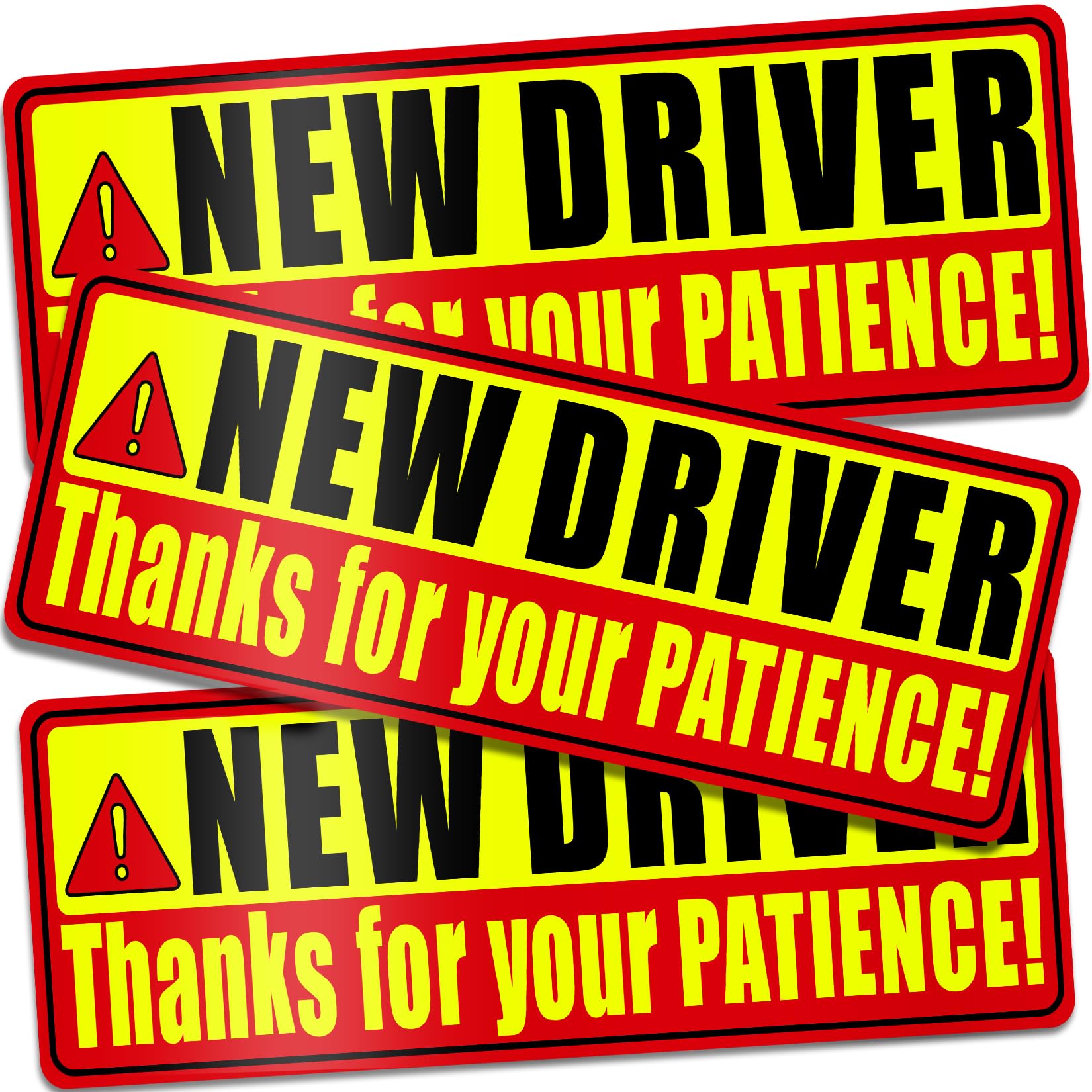 Psler 3 Pcs New Driver Magnet For Car - Student Driver Car Magnet Funny Be Patient Student Driver Magnet Safety Warning Rookie D