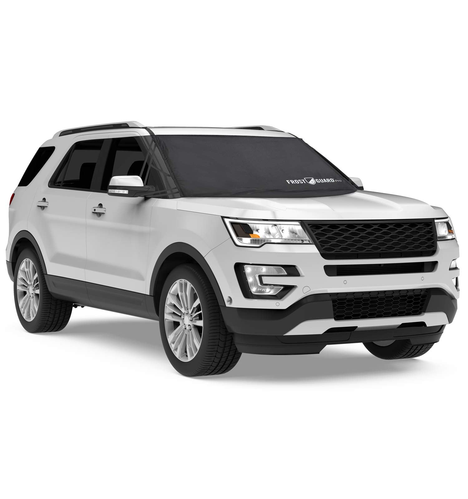 Frostguard Pro | Premium Winter Windshield Cover For Ice And Snow With Wiper Blade Cover | Xl Size Car Windshield Cover, Black | Fits Most Cars, Sedans, Small Trucks And Suvs – 70 X 41 Inches