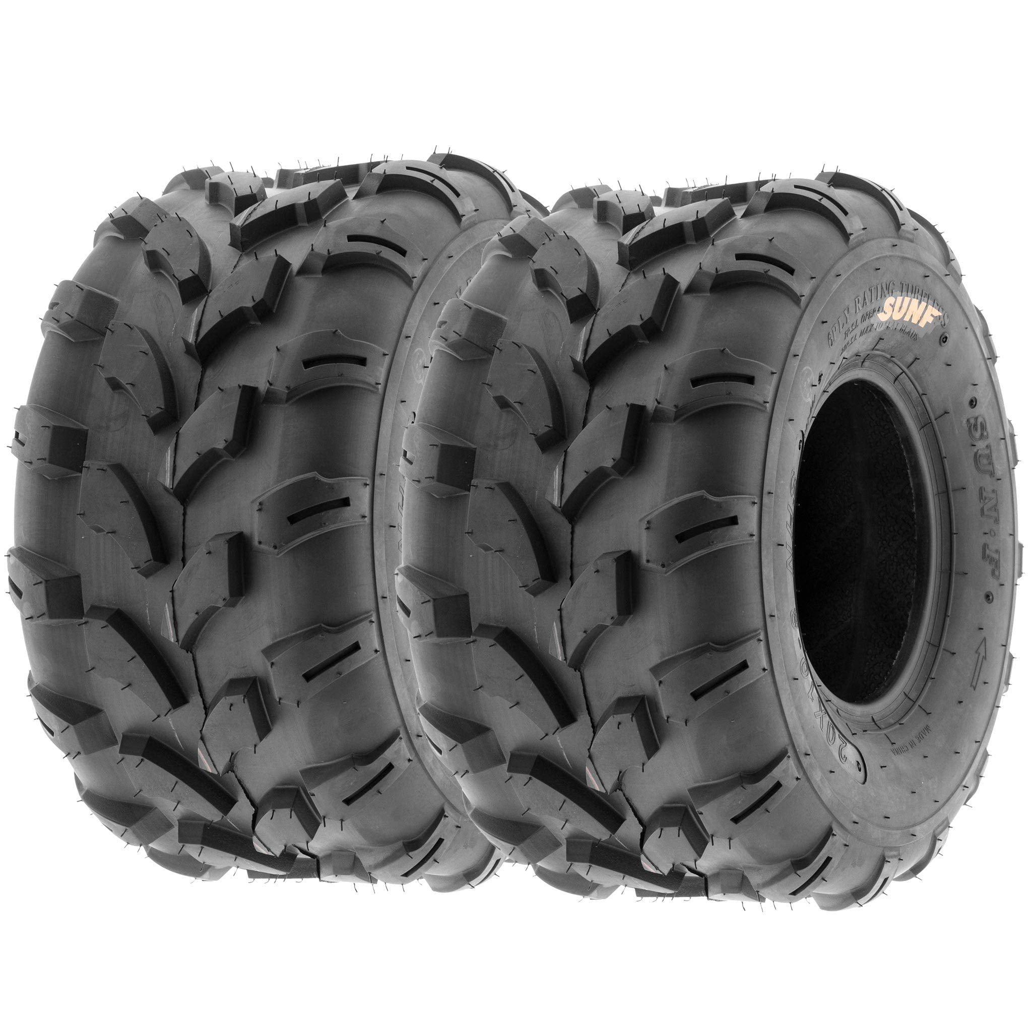 Sunf A003 Atv/Utv/Lawn-Mowers Off-Road Tire 20X10-8, 6 Pr, Directional Tread (Pair Of 2)