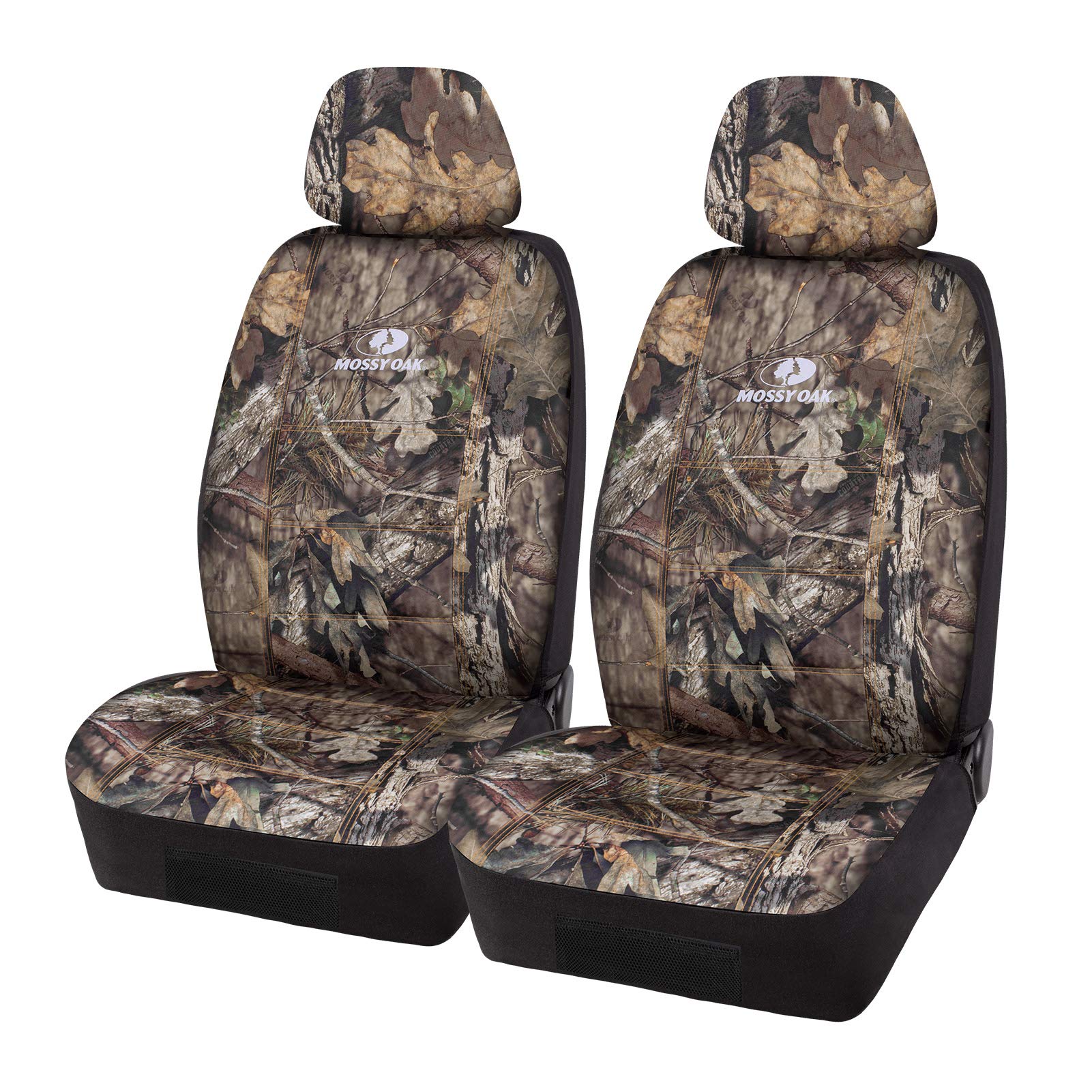 Mossy Oak Front Camo Seat Covers Low Back - Made With Premium Rip-Stop Oxford Fabric, Airbag Compatible, Universial Fit Most Buc