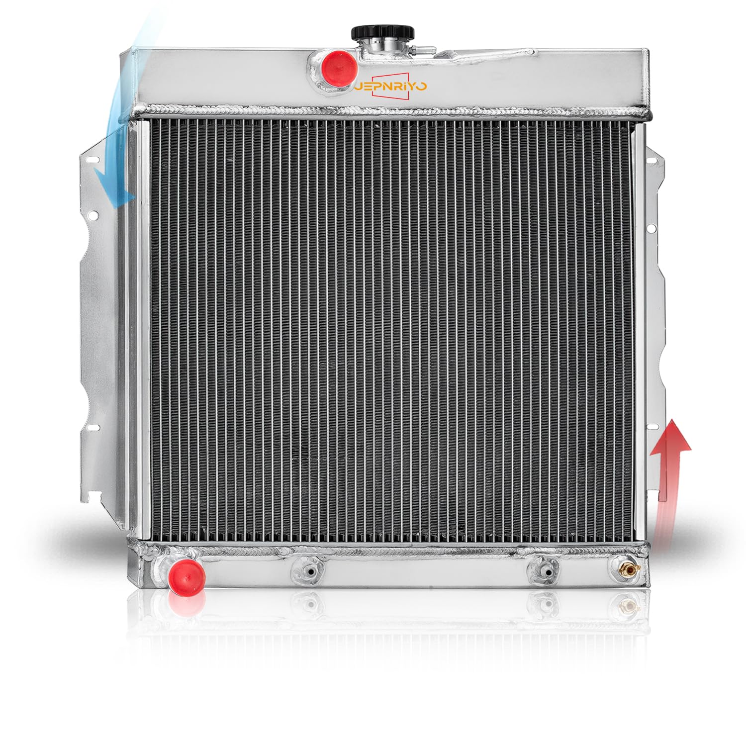 Jepnriyo 3 Row Aluminium Radiator For Dodge Charger Mopar Plymouth Fury 22 W 1963 1964 1965 1966 1967 1968 1969