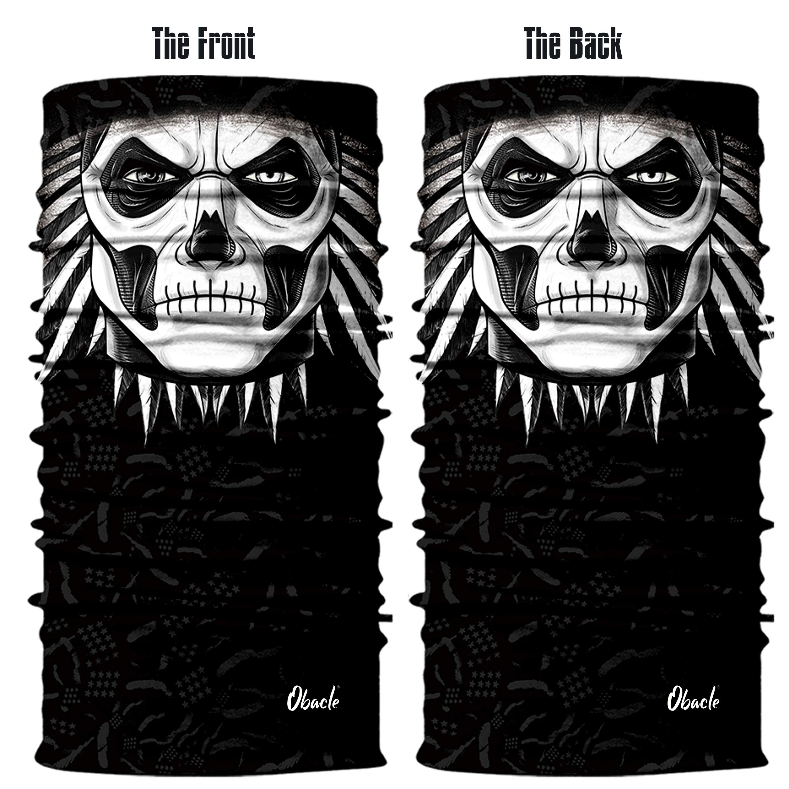 Obacle Motorcycle Face Mask Sun Uv Dust Wind Protection Durable Tube Mask Seamless Bandana Skeleton Face Mask For Men Women Bike