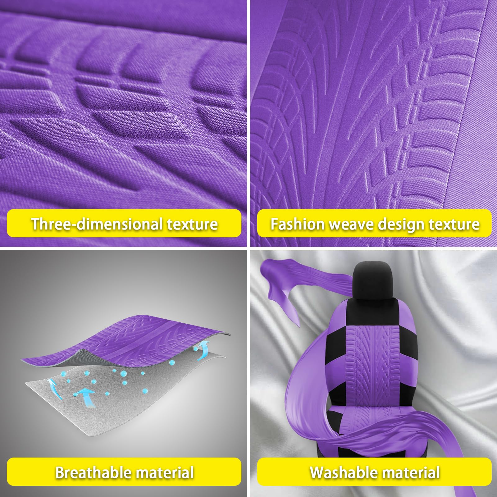 JINGSEN 17 Car Seat Cover Full Set for Women,Universal Car Seat Cover, Plush Steering Wheel Cover,Fluffy Soft Wool Handbrake Gea