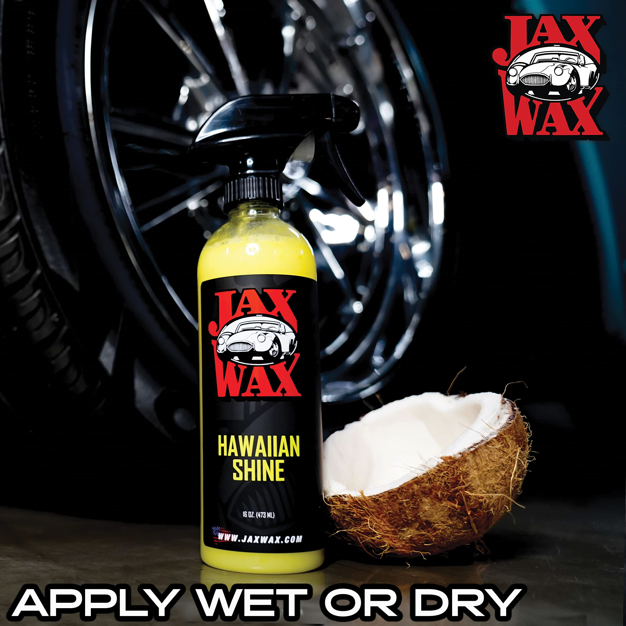 Jax Wax Hawaiian Shine Carnauba Car Wax, Quick Detail Spray For A Deep Gloss Finish On Car, Boat, Truck, Motorcycle And More, 1 Gallon