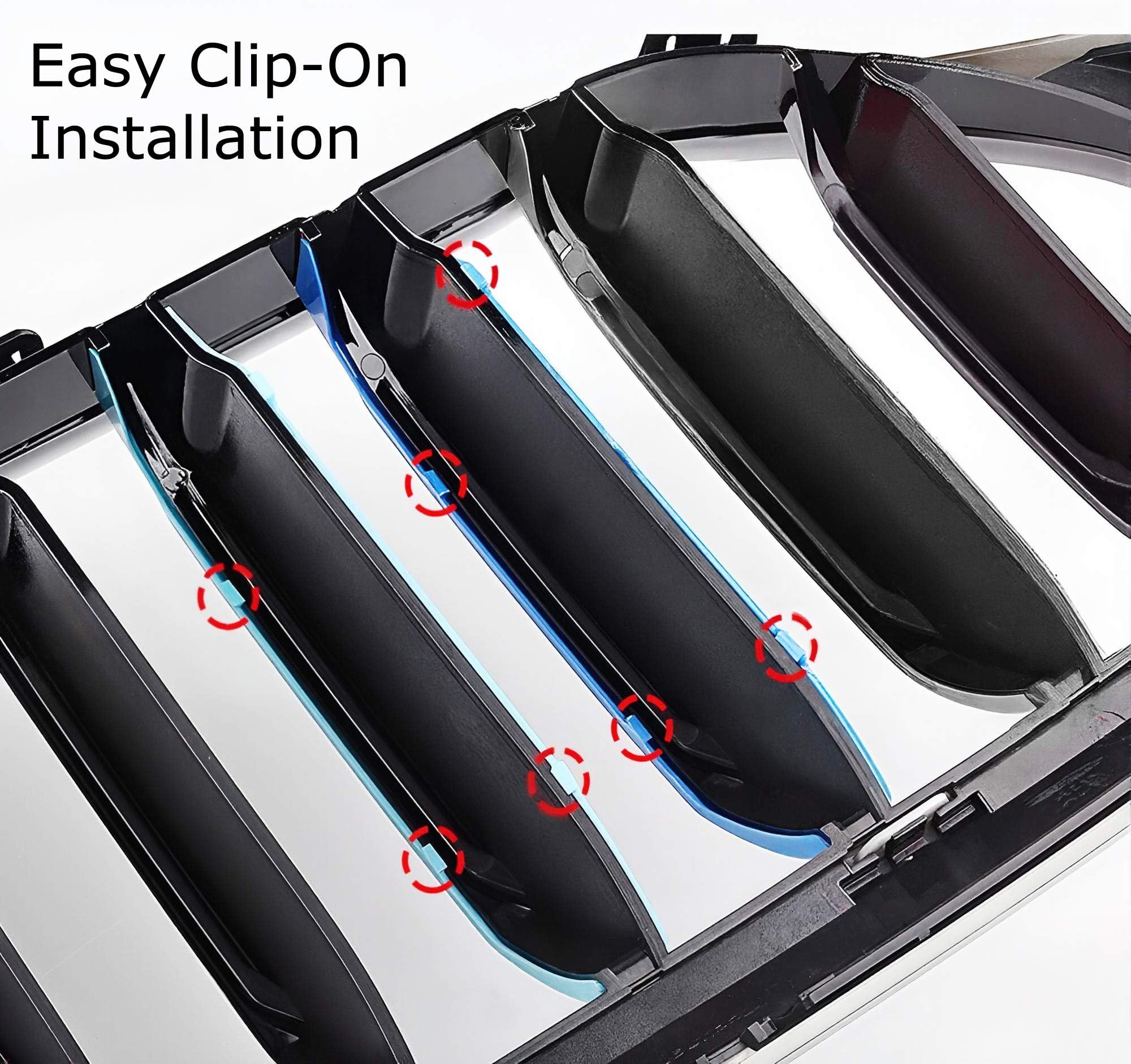 Ijdmtoy Exact Fit ///M-Colored Grille Insert Trims Compatible With 2009-2012 Bmw E90 E91 Lci 3 Series 325I 328I 330I 335I Front