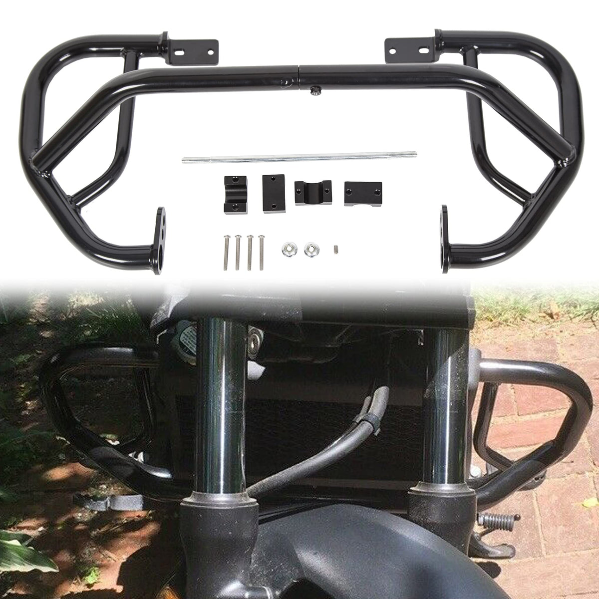 Ecotric Engine Guard Highway Crash Bar Protector Compatible With 2017-2023 Honda Rebel 300 Cmx300 / 2017-2024 Rebel 500 Cmx500 M