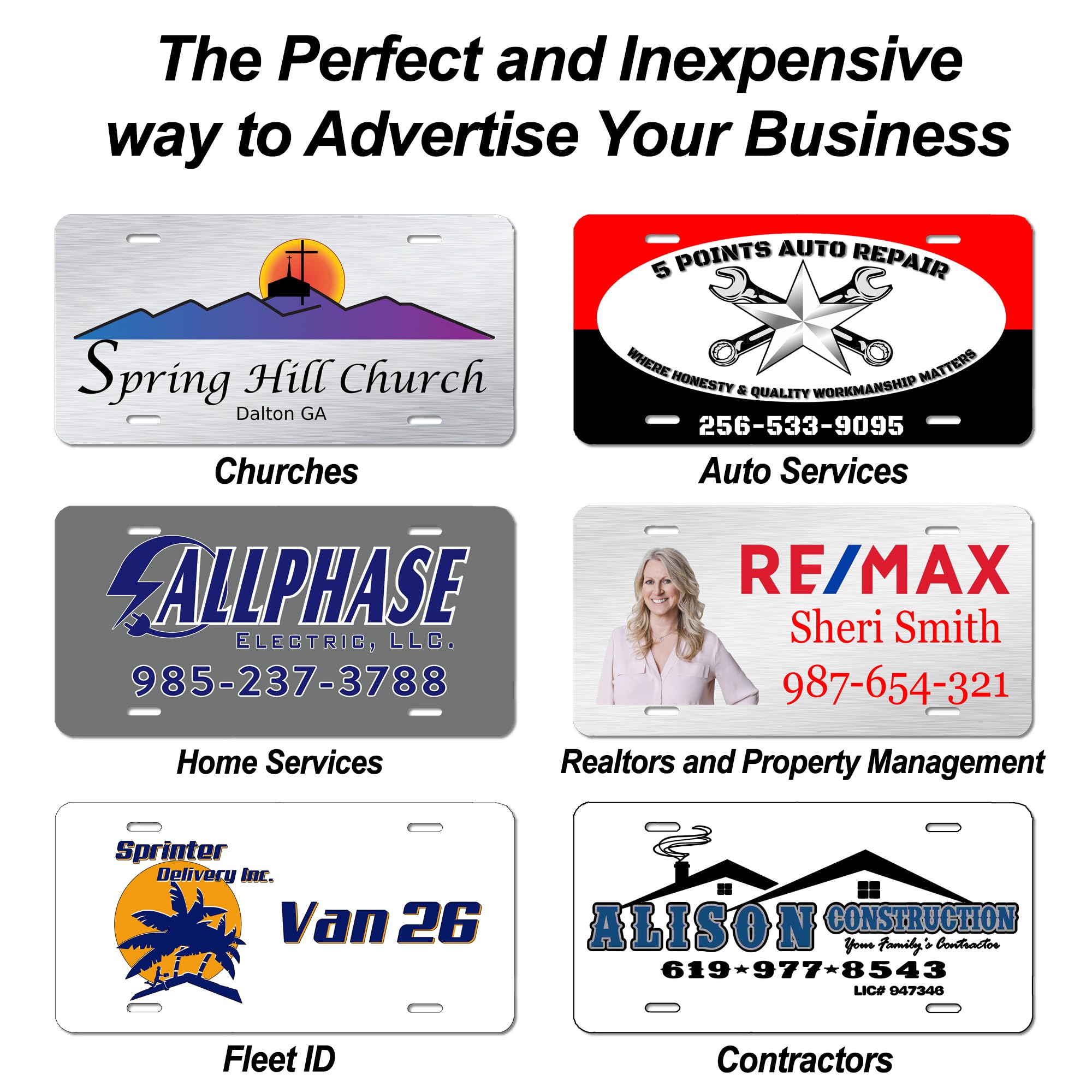 Carpe Diem Designs Custom License Plate - 6X12 Full Size Personalized With Text And Image, Logos, Memorials, Signage, Business F