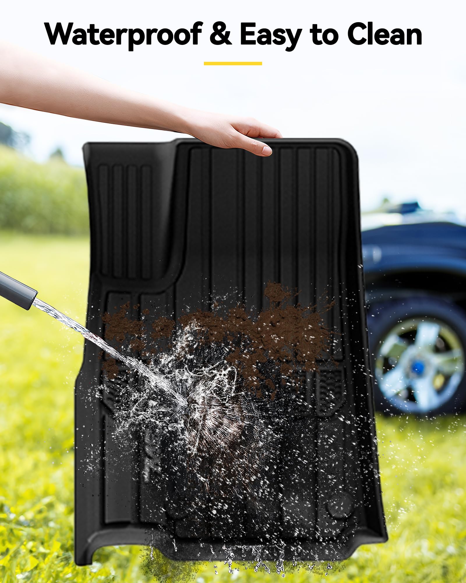 3W Floor Mats Fit For Jeep Grand Cherokee L 7 Seat 2021-2025 All Weather Tpe Custom Fit Floor Liner For 1-3 Rows Full Set Car Ma