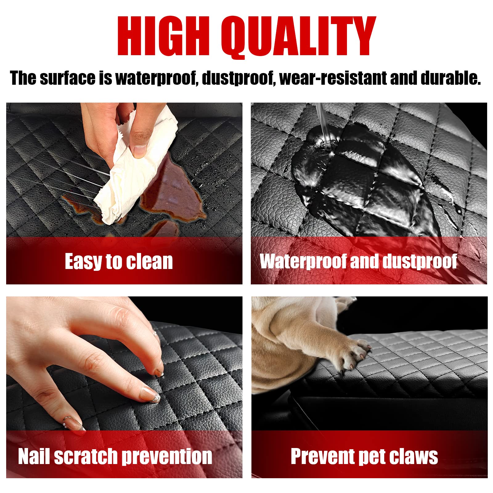 Mabett Center Console Cover For Ford Bronco Accessories 2021 2022 2023 2024 2025 2/4-Door,Prevent Dog Scratches Center Console P