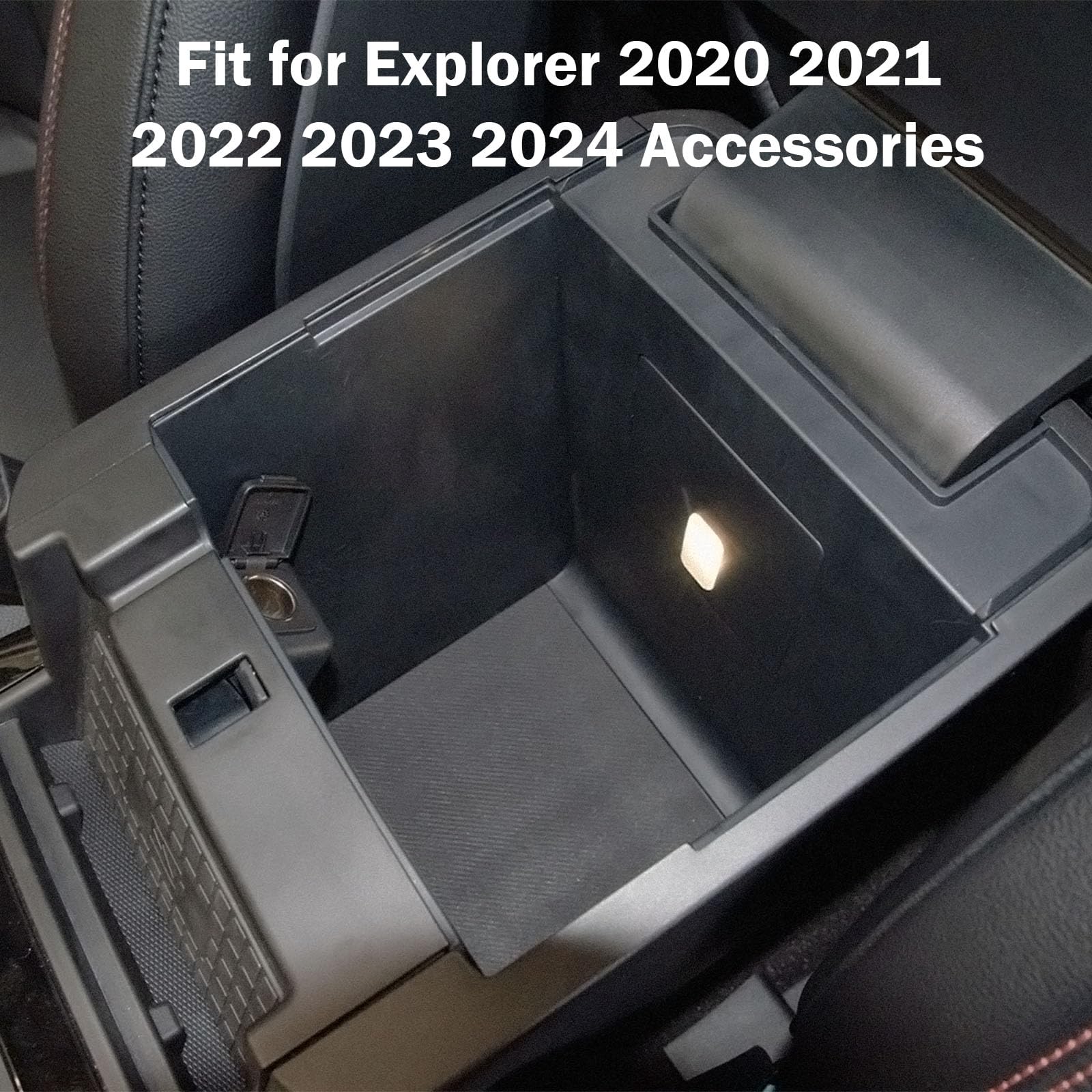 TACOBRO Center Console Organizer Tray Compatible with Ford Explorer 2020 2021 2022 2023 2024 Accessories Armrest Glove Box Secon