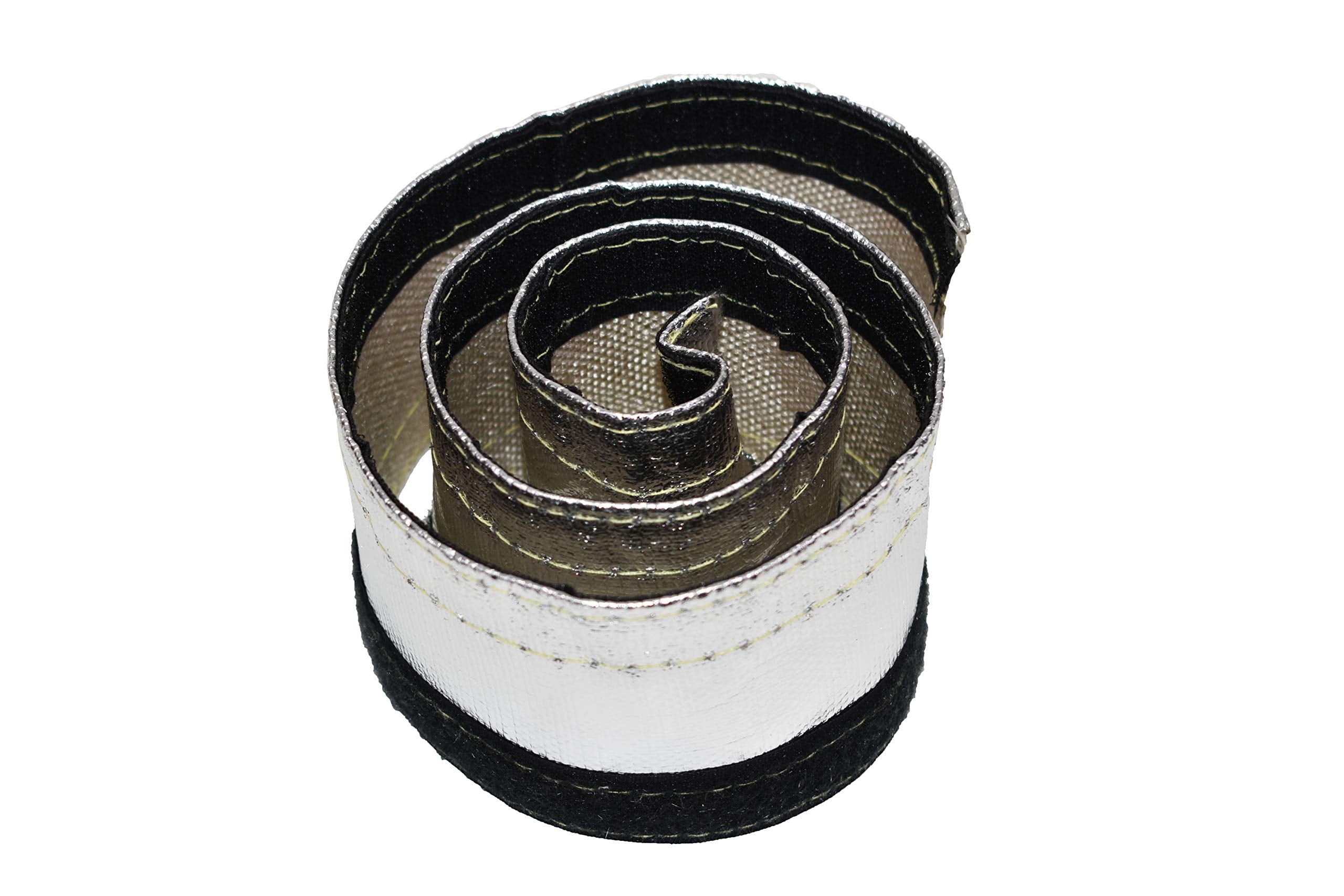 A-Team Performance - 010457 Heat Shroud Aluminized Sleeving - For Ultimate Heat Shield Protection Barrier - With Hook And Loop C