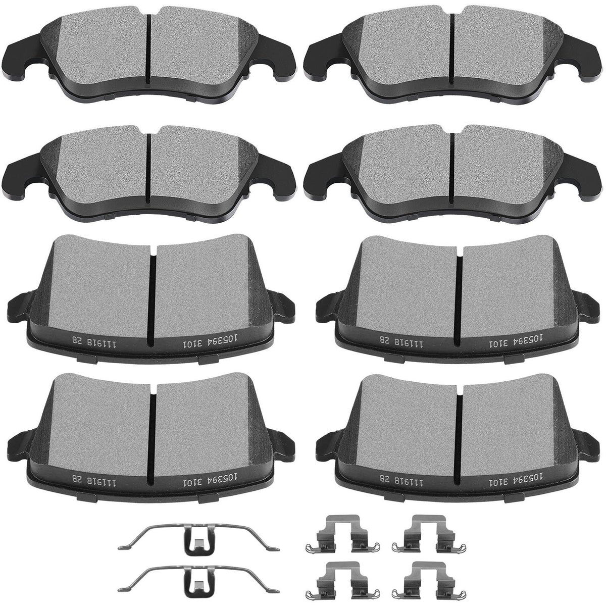 Scitoo D1322 D1386 Semi-Metal Brake Pads Kits Front & Rear Fit For Audi 2008-2017