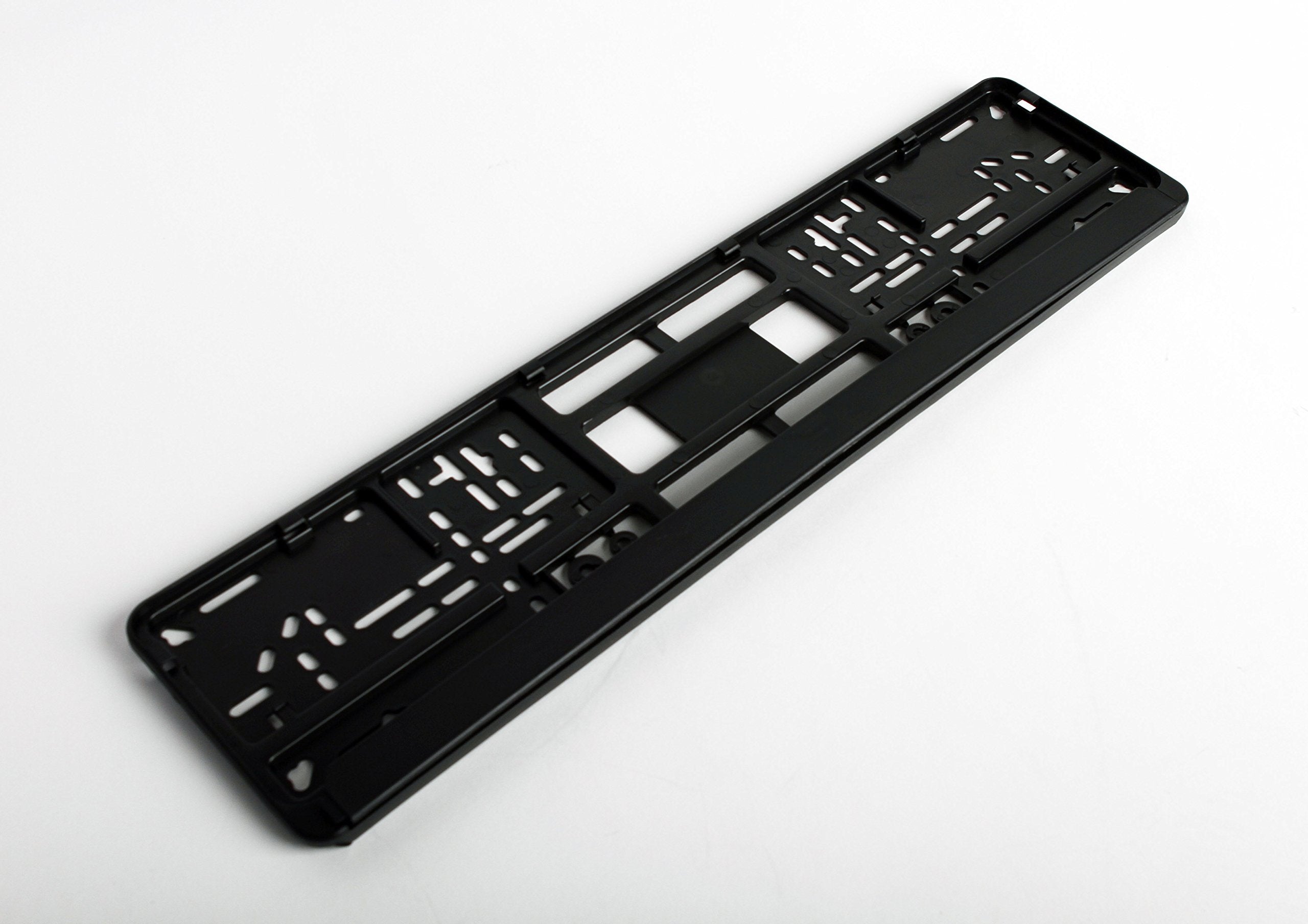 Standard Black Euro License Plate Holder - Universal Mounting Frame/Bracket