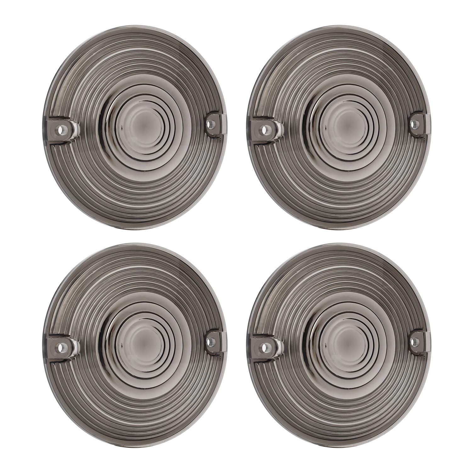 Nthreeauto 3 1/4 Inch Flat Smoked Led Turn Signal Lens Cover Compatible With Harley Electra Glides Road King Touring Road Glide Heritage