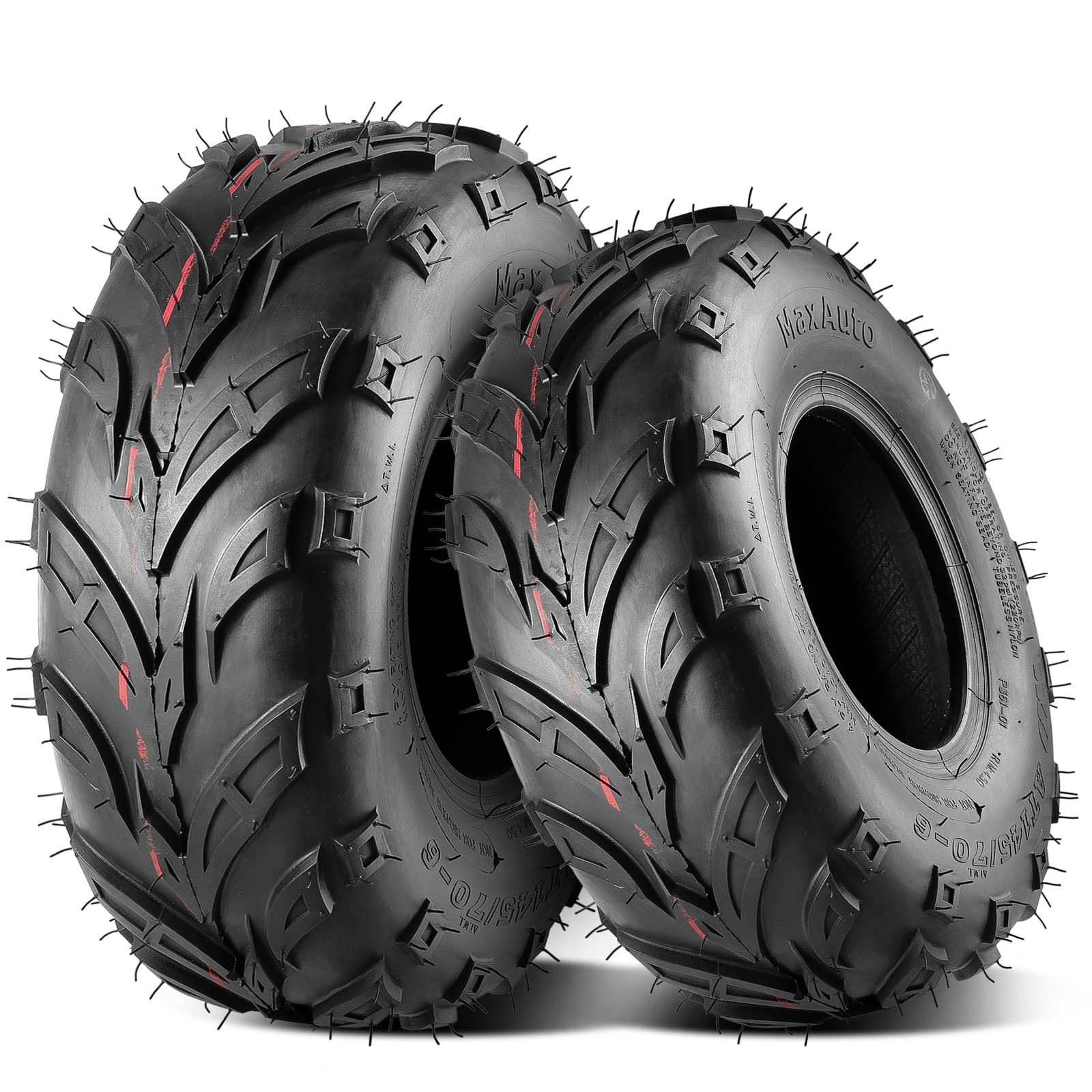 Maxauto 145 70-6 Tires, 145/70-6 Tubeless Go Kart Mini Bike Tires, 4Pr, Pack Of 2
