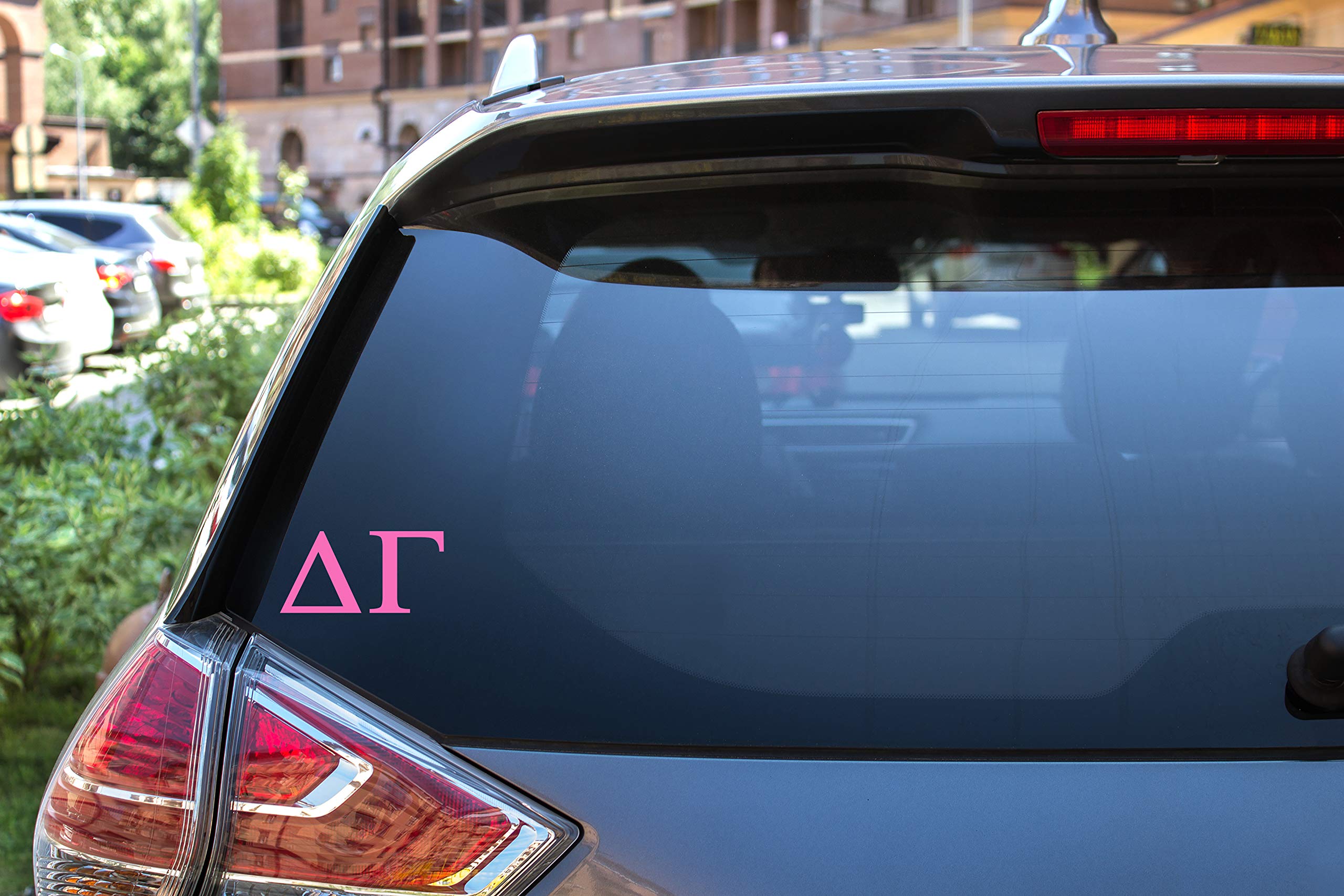 Pro-Graphx Delta Gamma Greek Sorority Sticker Decal, 2.5 Inches Tall, Pink