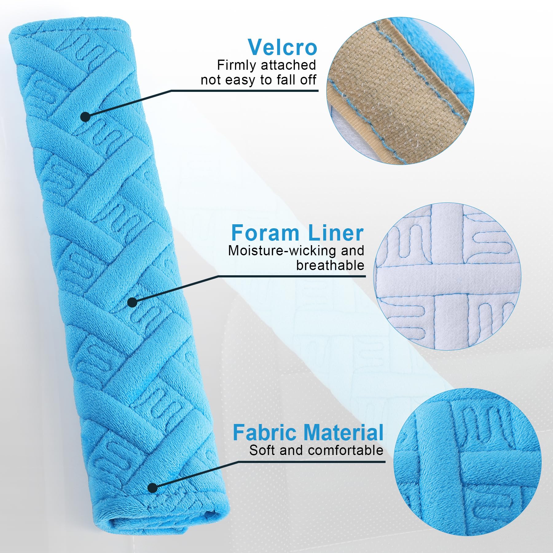 Justtop 2-Pack Universal Car Seat Belt Pads Cover For A More Comfortable Driving, Seat Belt Shoulder Strap Covers Harness Pad Fo