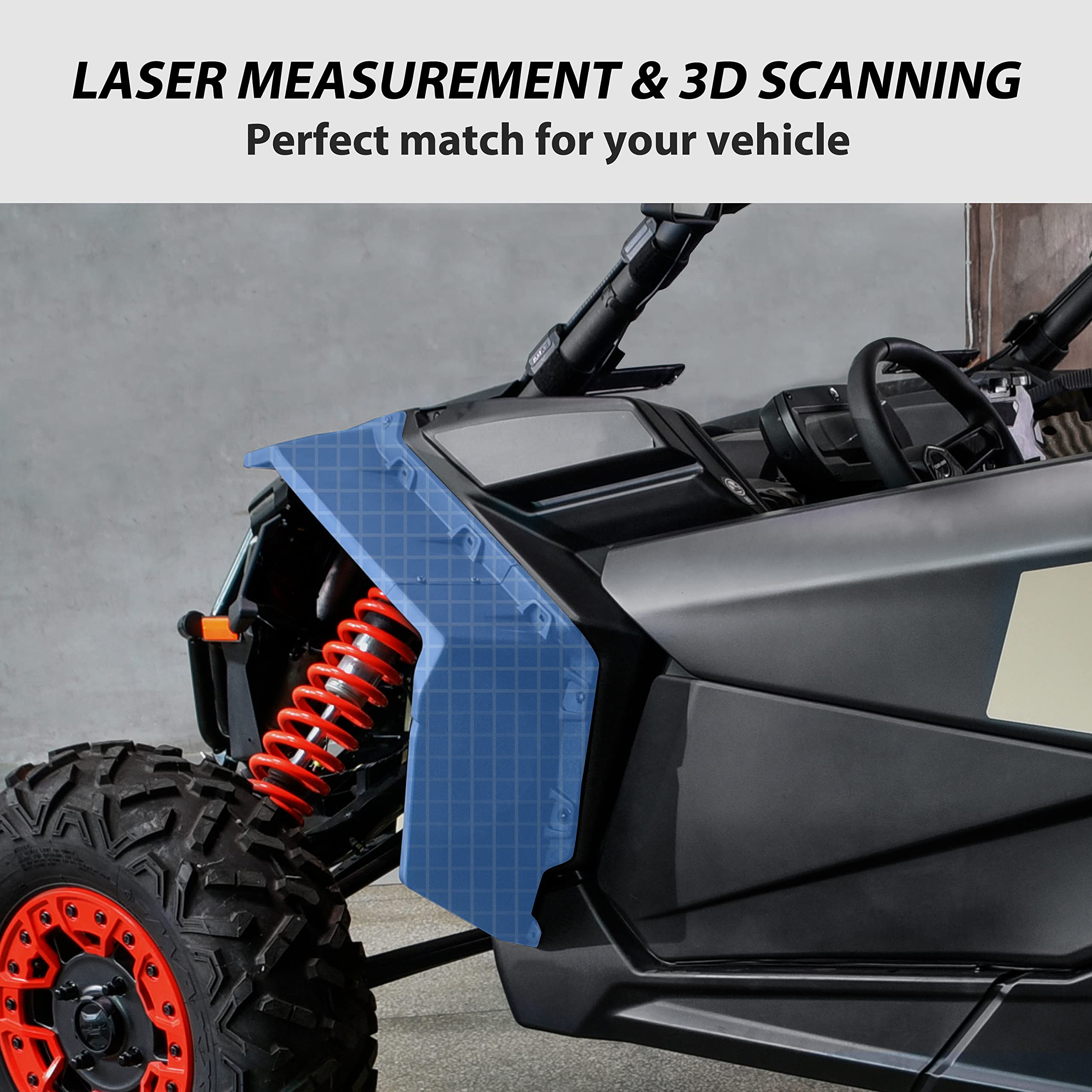 SAUTVS Fender Flares Kit for Can-Am X3, XXL Front Mud Guards, Polypropylene, 2017-2025 Models, 2PCS