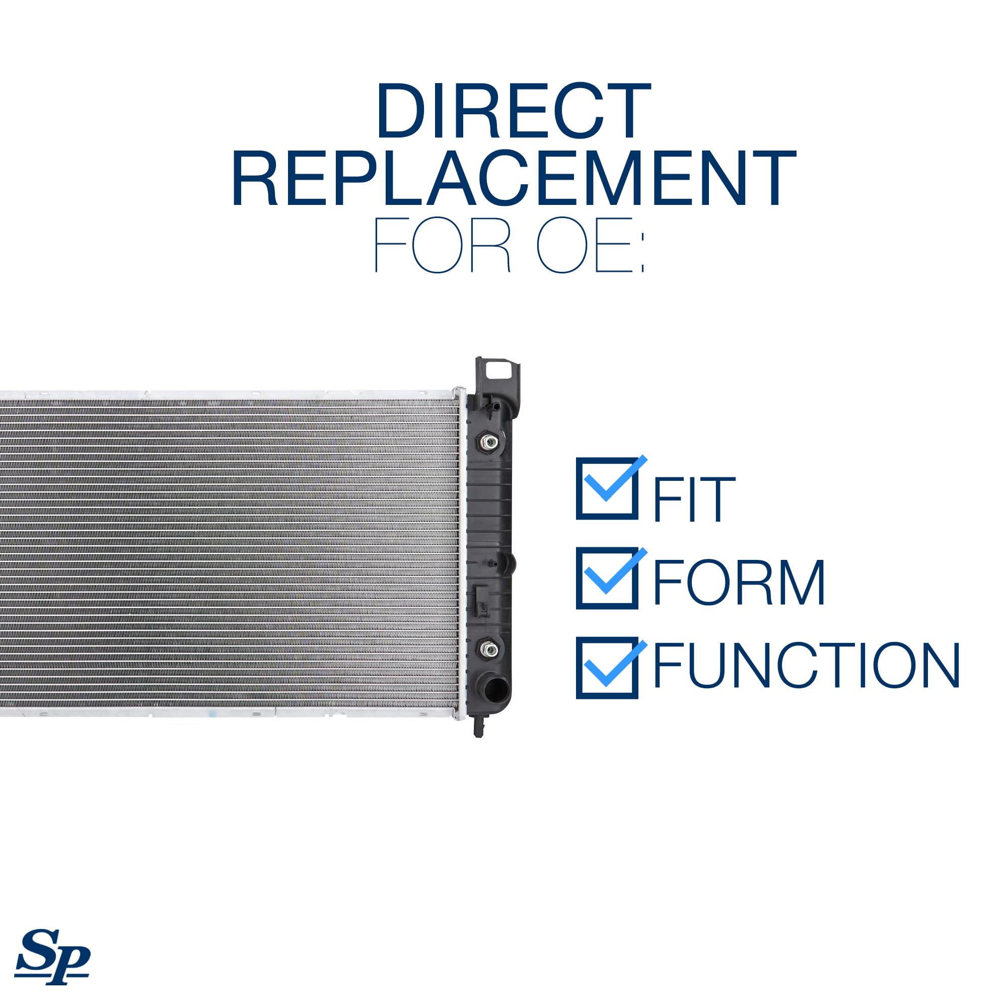 Spectra Premium Cu2423 Radiator With Toc, Without Eoc - 34-1/16'' Core Compatible With Chevrolet Silverado, Gmc And Cadillac