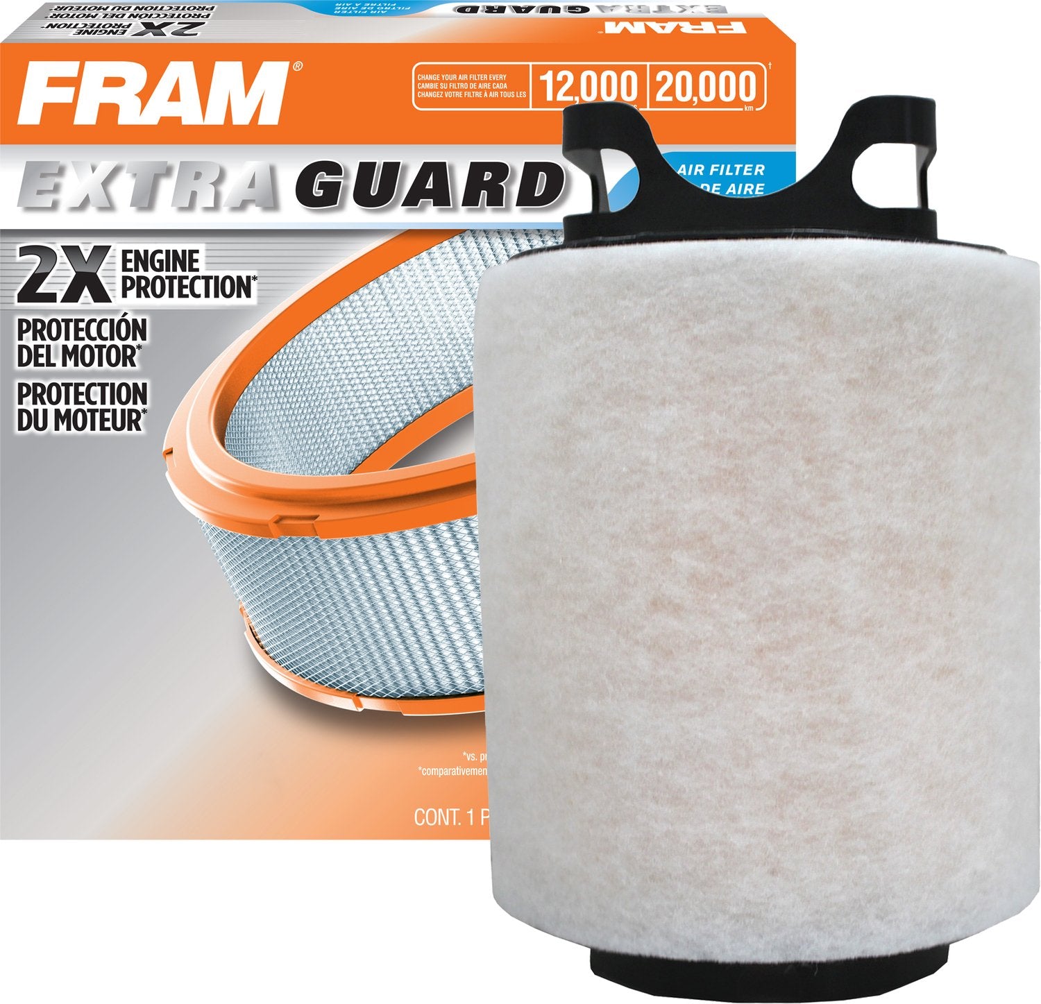 FRAM Extra Guard Engine Air Filter Replacement, Easy Install w/Advanced Engine Protection and Optimal Performance, CA9800 for Se