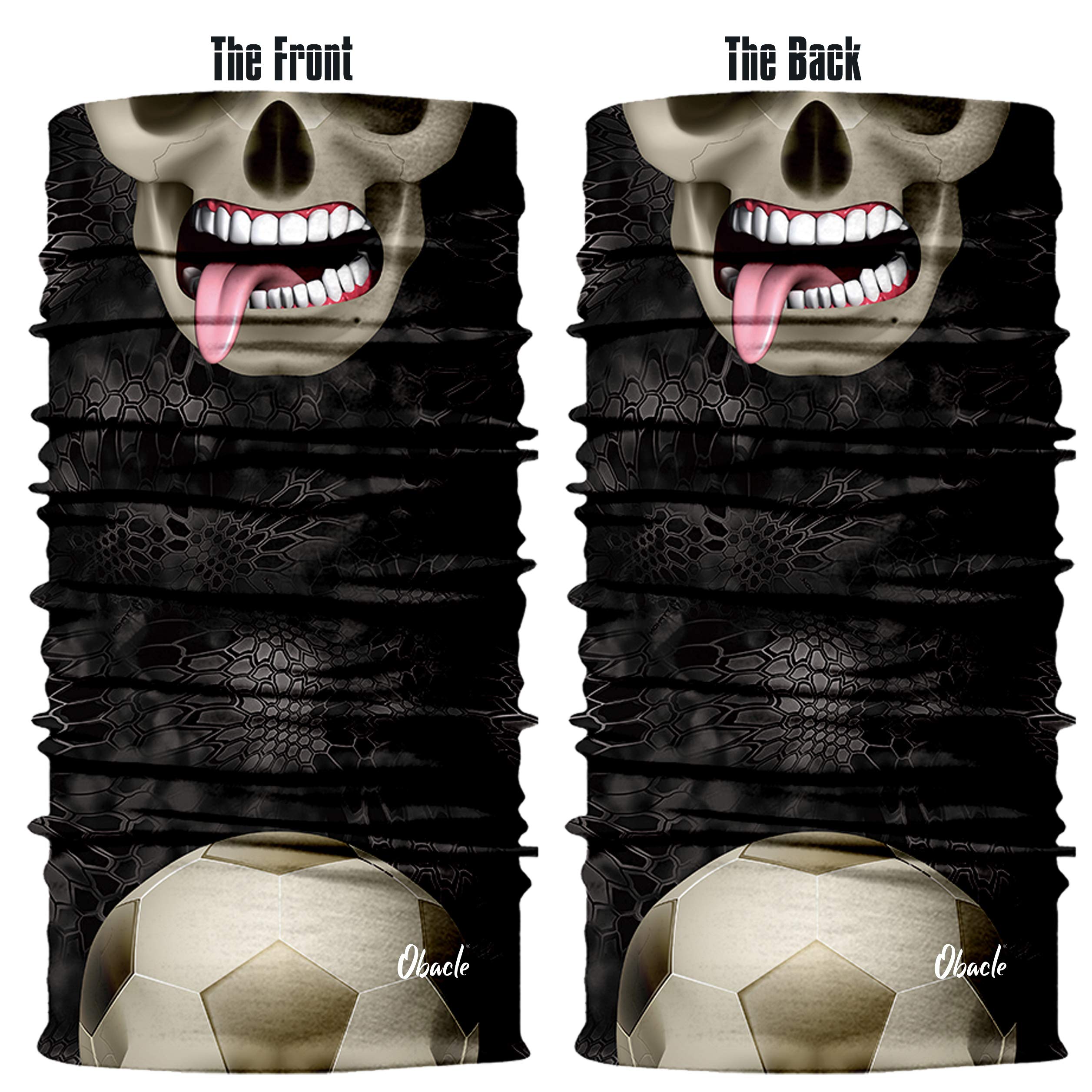 Obacle Half Face Mask Sun Dust Wind Protection Durable Tube Bandana Skull Skeleton Face Mask For Men Women Bike Riding Motorcycl