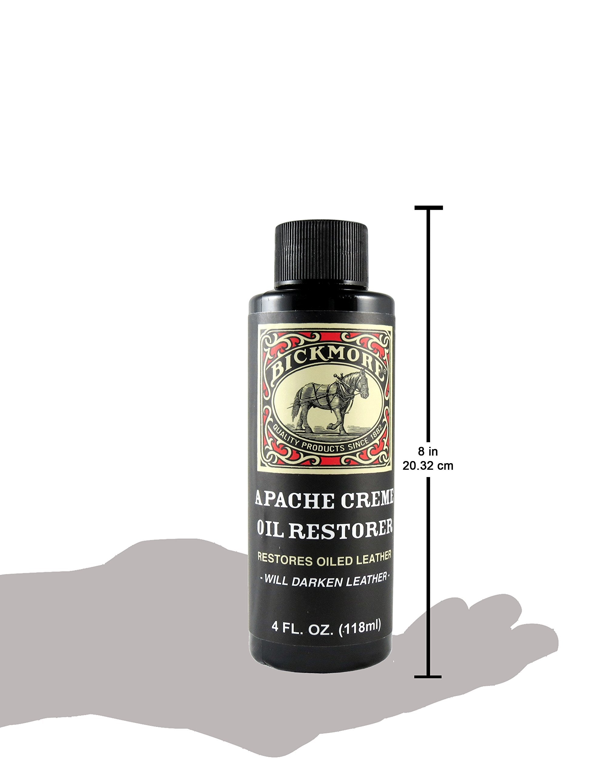 Bickmore Apache Creme Oil Restorer 4 Ounce - Put The Color Back Into Your Dried, Worn Out Work Boots - Restores, Protects, Condi