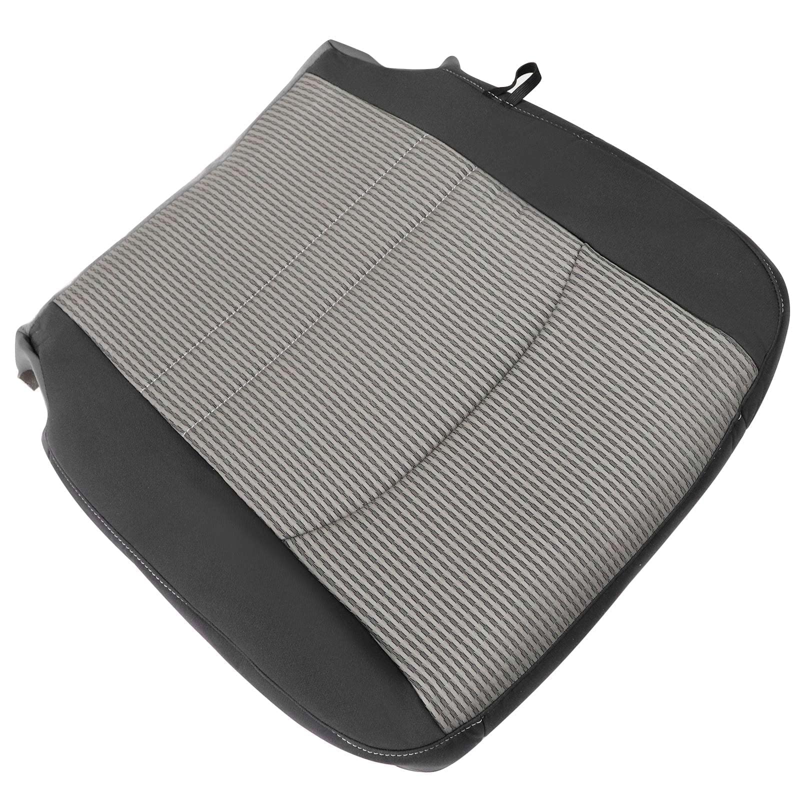 Priprilod Cloth Gray/Black Passenger Side Bottom Replacement Seat Cover Compatible with Dodge Ram 1500 2500 3500 4500 5500 SLT 2