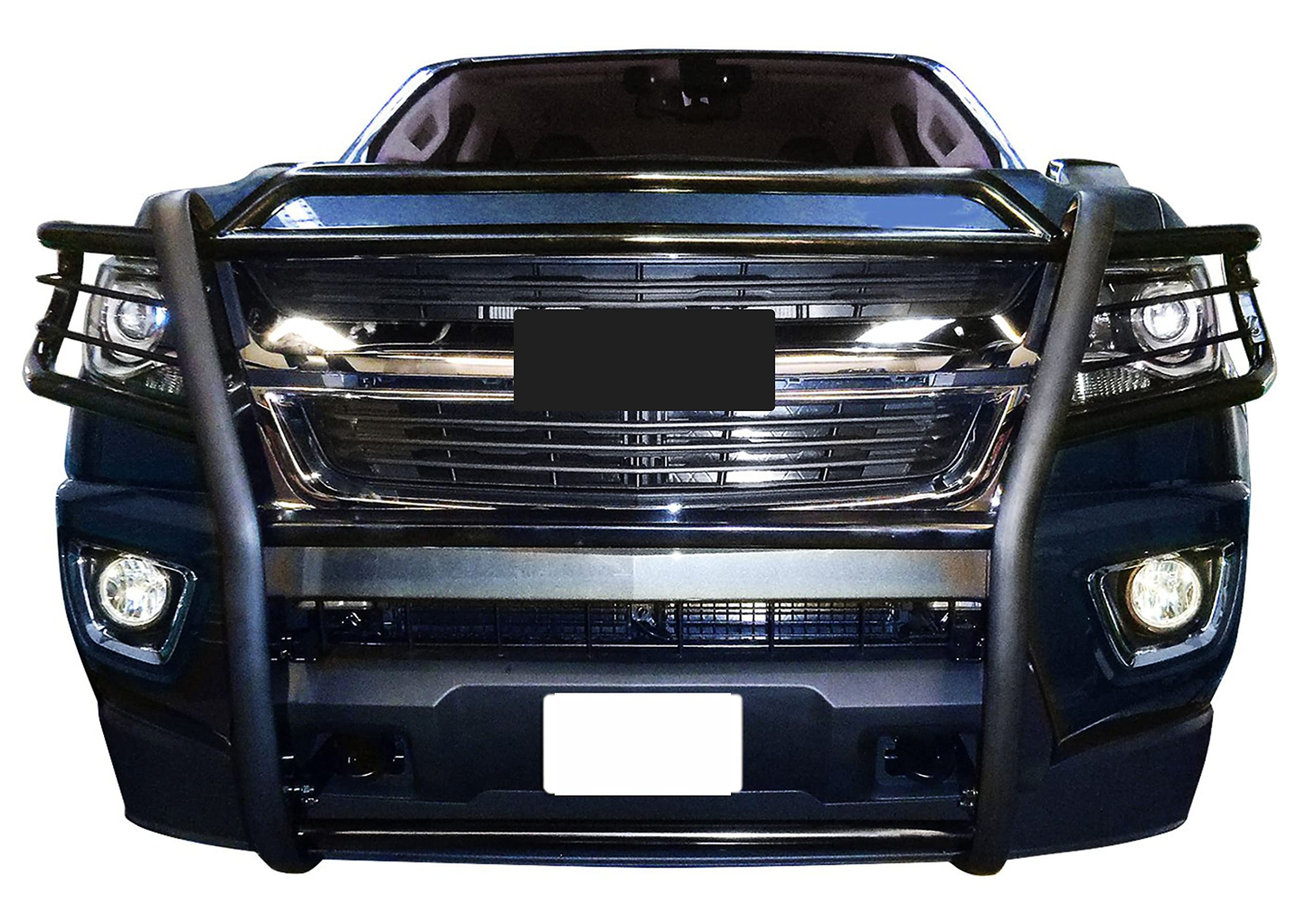 Black Horse Grille Brush Bumper Guard Modular Black Compatible With 2015-2022 Chevrolet Colorado|2015-2022 Gmc Canyon(Excludes Z