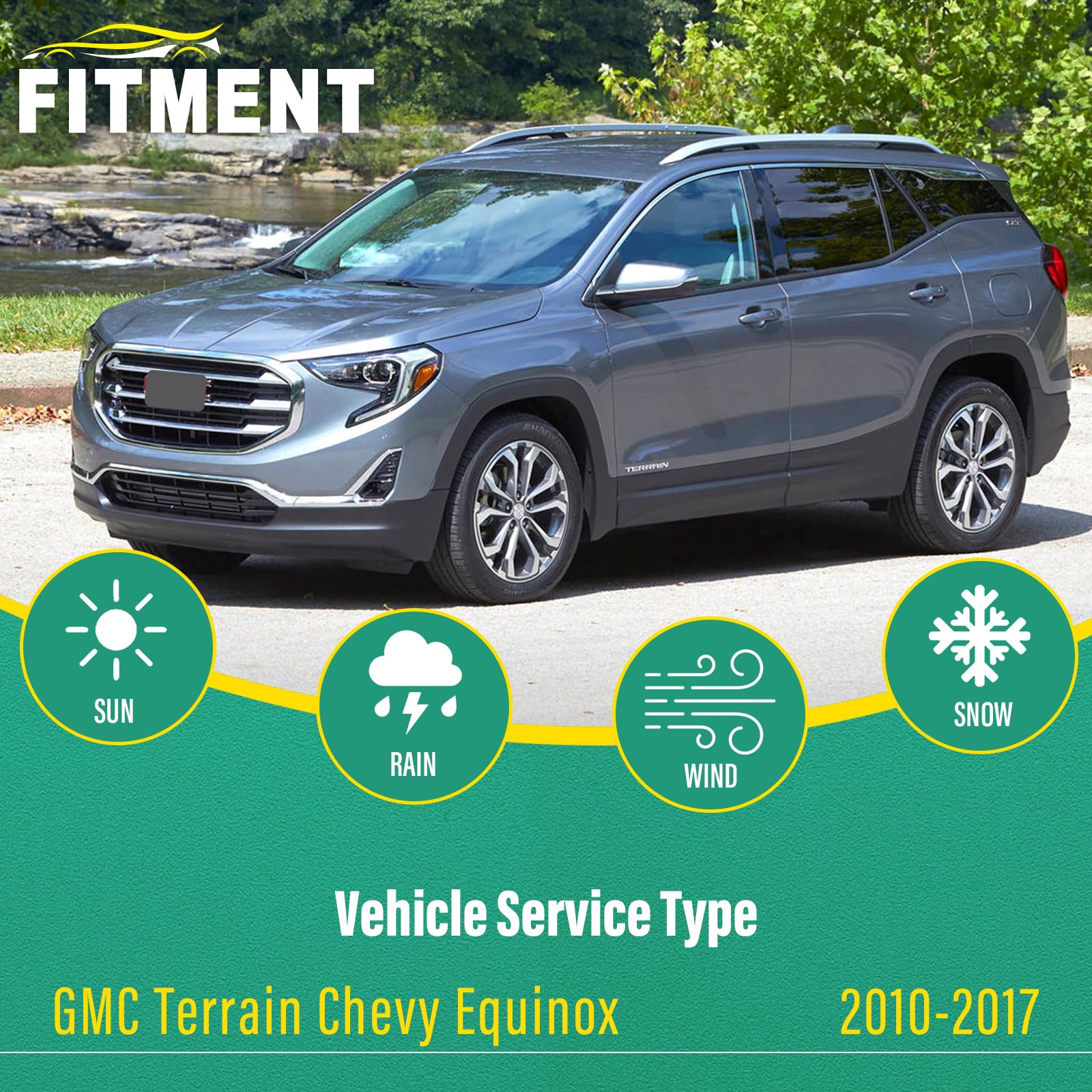 24+17+13 Windshield Wipers Blade For Terrain Chevy Equinox 2010-2017 Oe Replacement All-Season Front And Rear Windshield Wiper Blade,Top Lock 19Mm