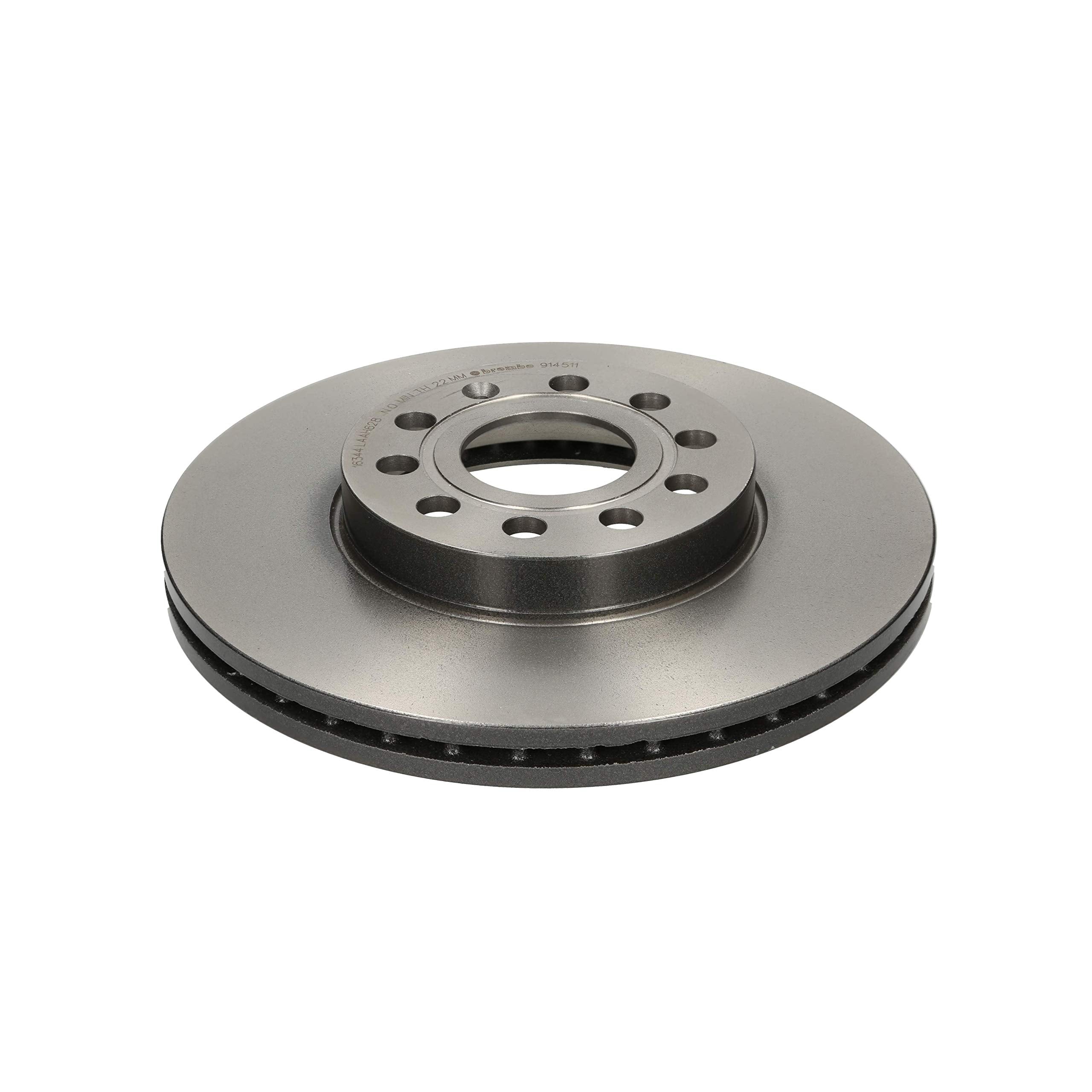 Brembo 09.9145.11 Uv Coated Vented Front Brake Rotor Audi/Audi (Faw)/Cupra/Seat/Skoda/Skoda (Svw)/Vw/Vw (Faw)/Vw (Svw) Oe# 1K0615301T