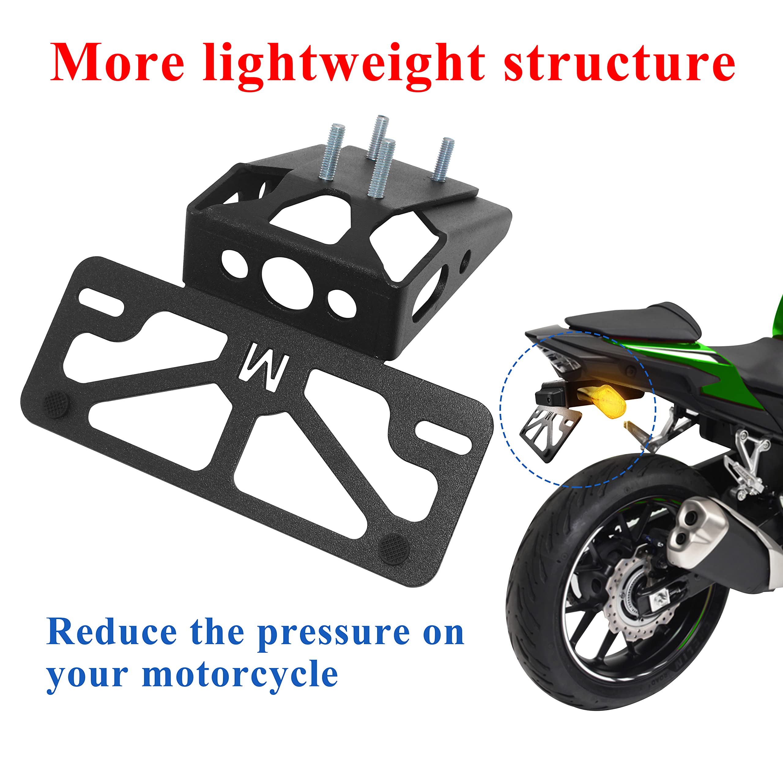 Motorcycle License Plate Bracket Fender Eliminator Kit Vm-H510 Compatible With Honda Cbr500R / Cb500F (2016+)