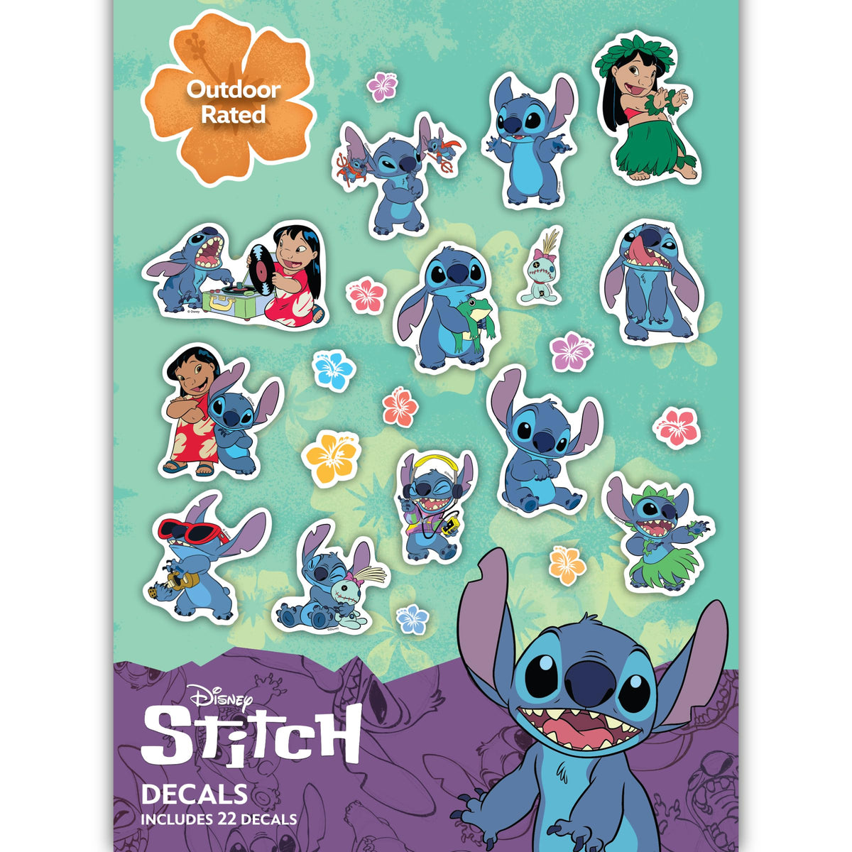 Disney Lilo and Stitch Decals - Set of 22 Lilo and Stitch Stickers for Kids and Adults - Vinyl Decals for Laptop, Tumbler, Water