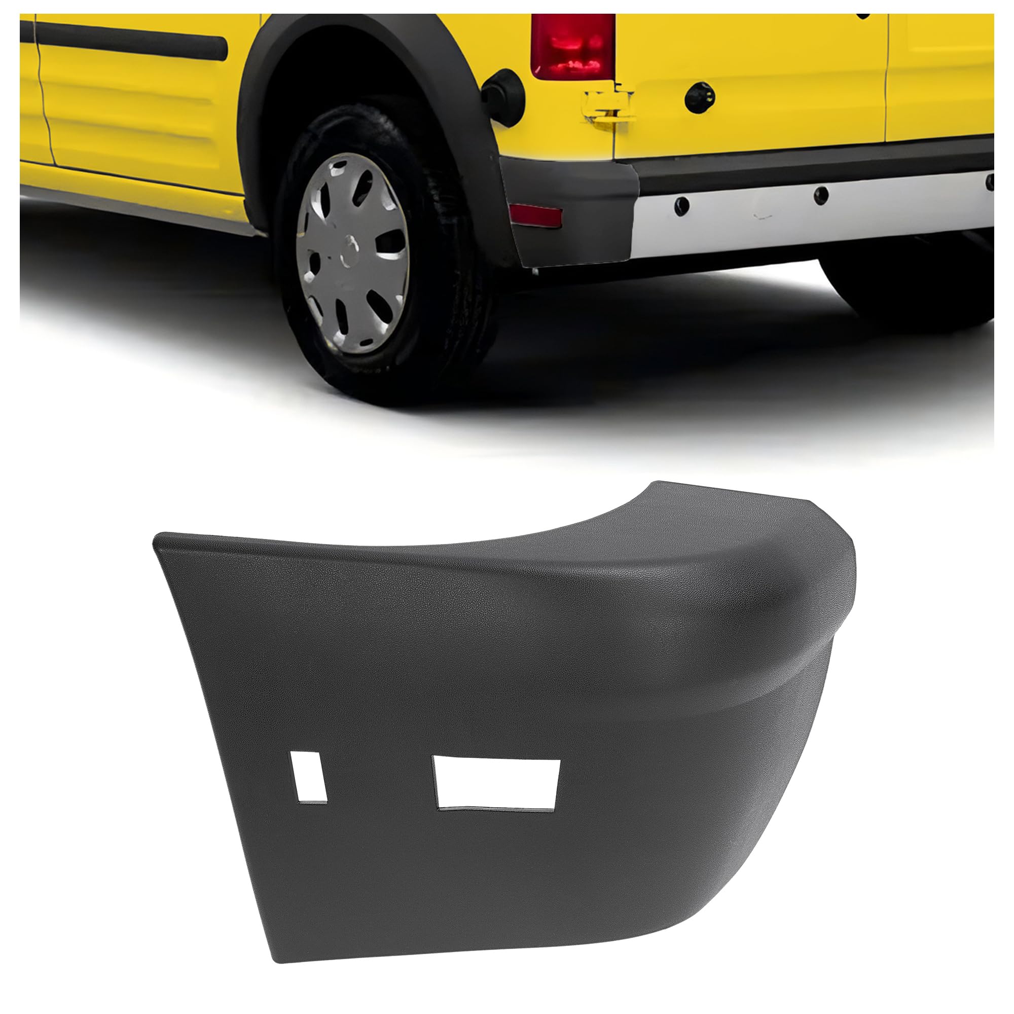 HECASA Rear Bumper End Cap Compatible with 2010-2013 Ford Transit Connect (XL, XLT/XLT Premium) FO1104133 9T1Z17F774CB Driver Si