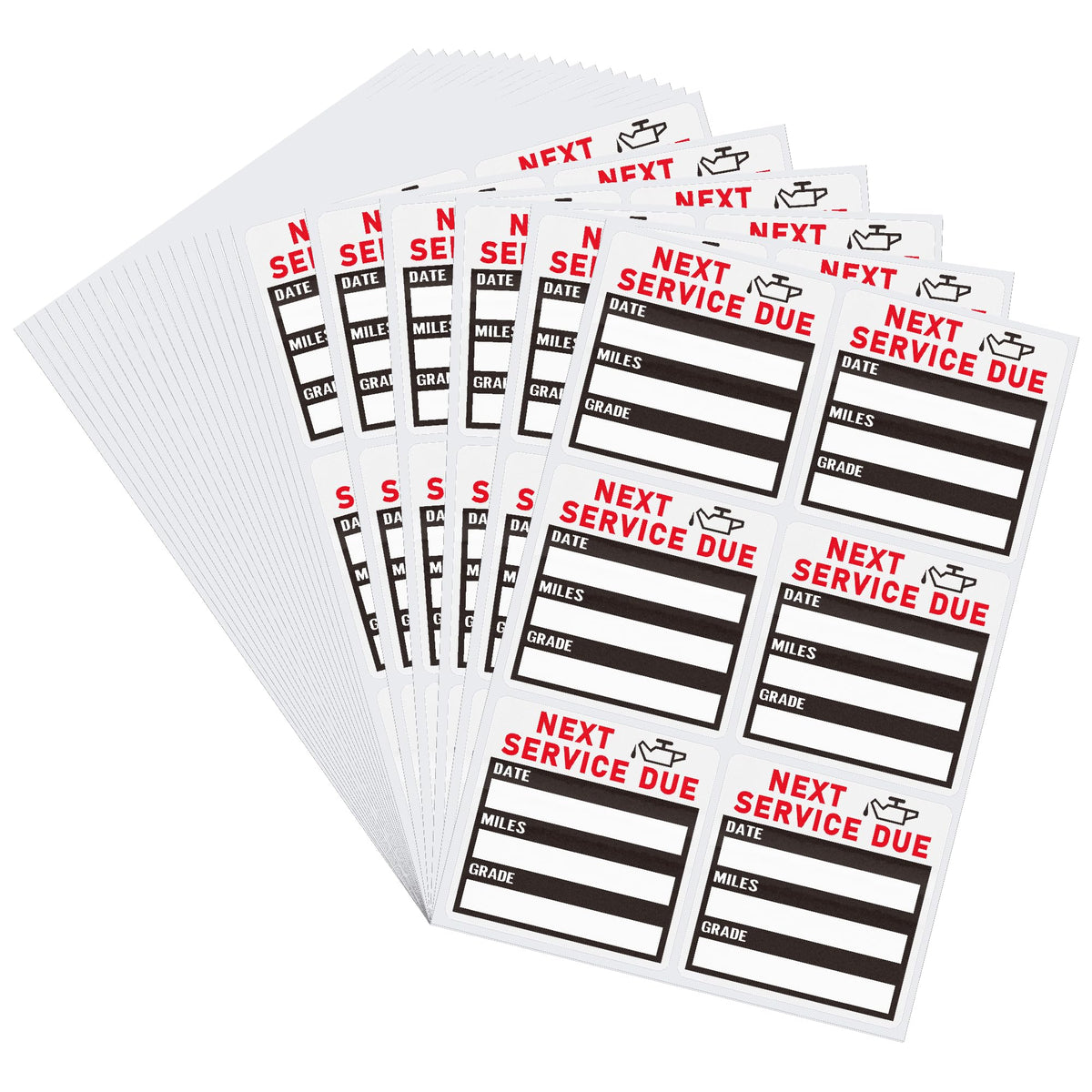 Hybsk 150Pcs Static Cling Oil Change Stickers Clear Oil Service Reminder 2 ''X2 '' Premium Quality Oil Change Labels (Static Cli