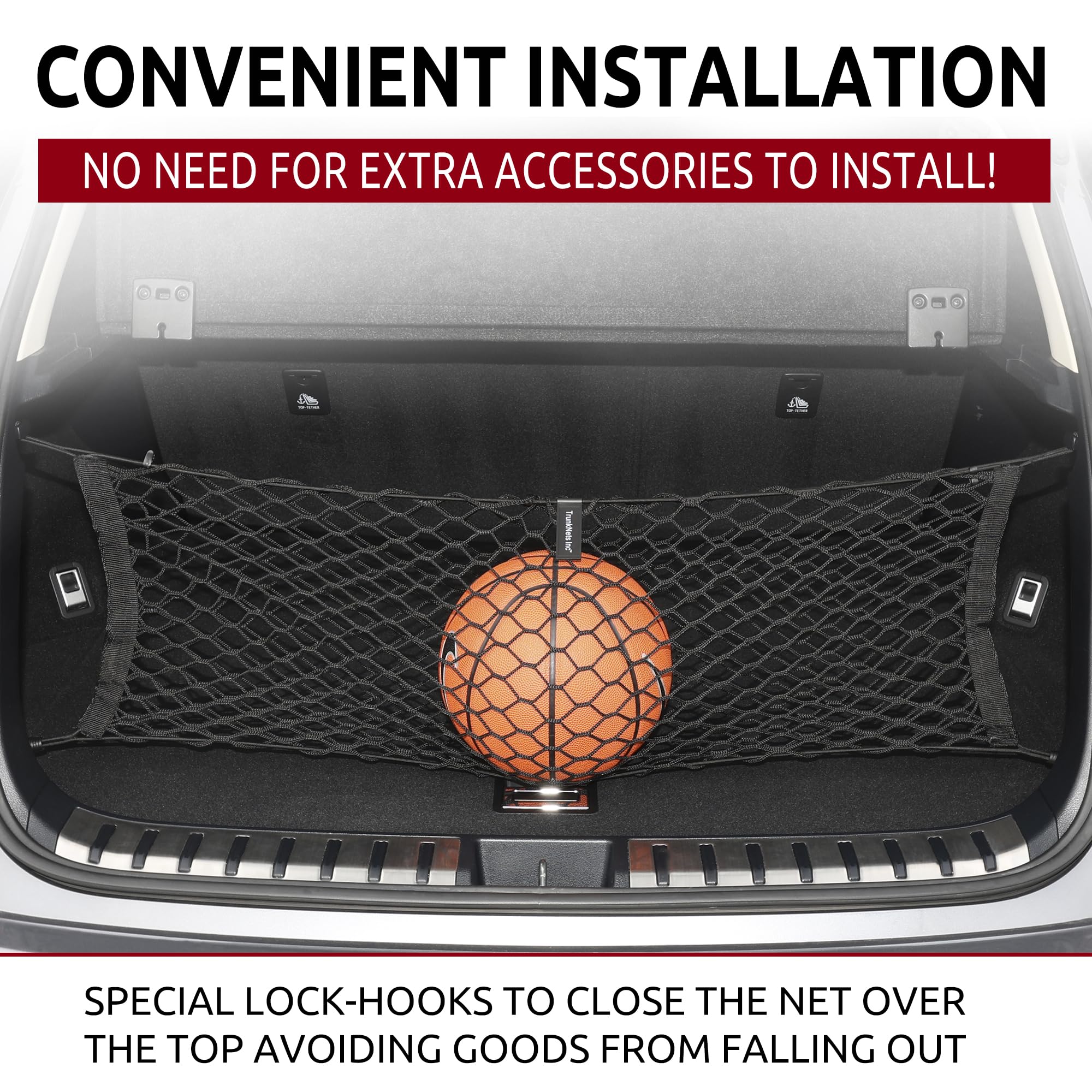Envelope Style Automotive Elastic Trunk Mesh Cargo Net For Lexus Nx 2015-2024 - Premium Trunk Organizer And Storage - Luggage Ne
