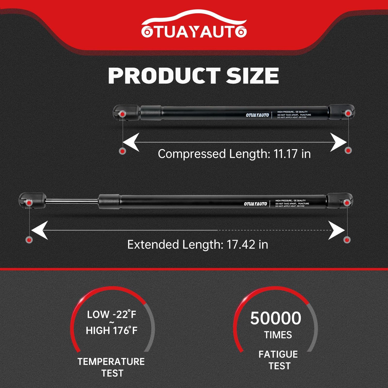 Replacement For 2008-2012 Ford Escape, Mazda Tribute, Mercury Mariner Rear Window Lift Supports Struts Shocks Oem# 6260 Sg304099
