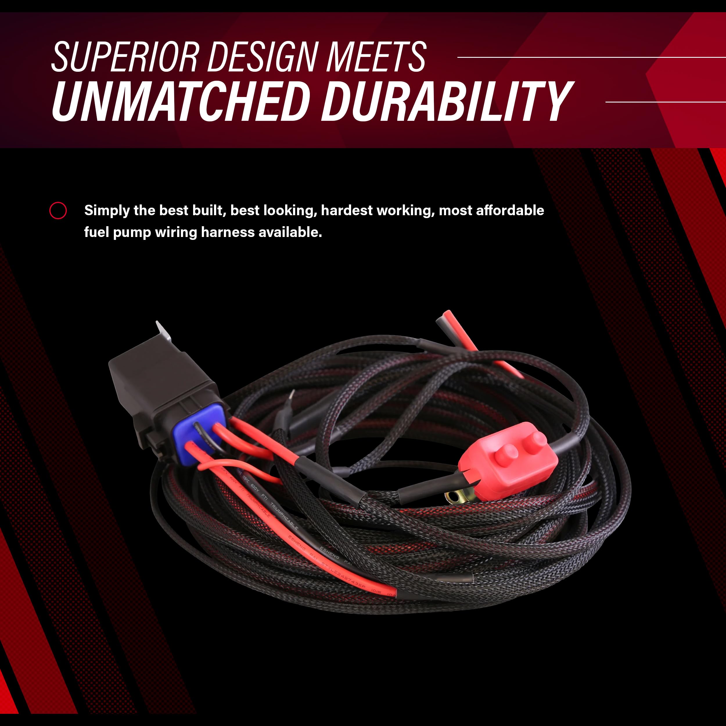 Aeromotive 16307 Fuel Pump Wiring Harness Relay Kit, 30 Amp, 20' Long Wire