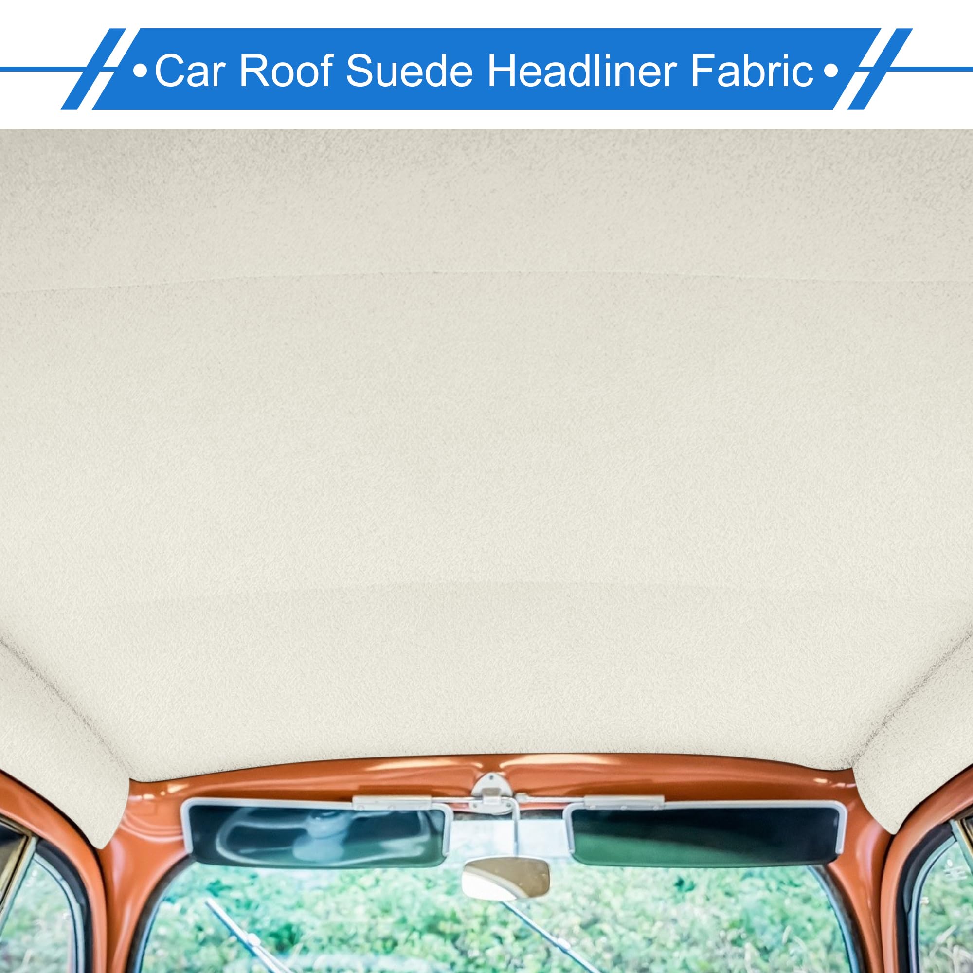 VekAuto Headliner Fabric 20'' L x 60'' W Interior Trim DIY Roof Repair Replacement for Car Truck RV SUV Boat Automotive Suede Fa