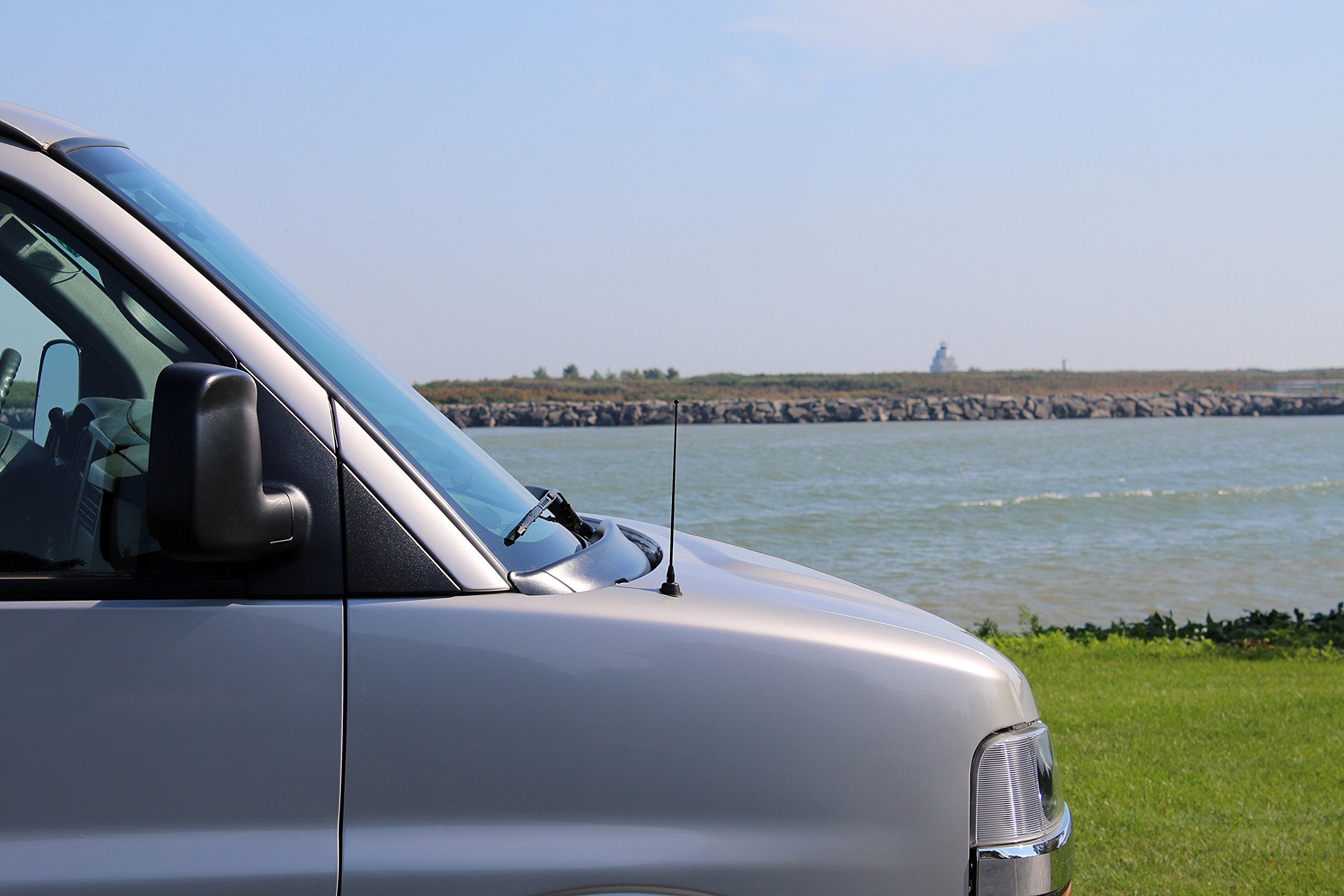 Antennamastsrus - 9 Inch Black Short Antenna Is Compatible With Toyota Tundra (2000-2020) - Spiral Wind Noise Cancellation - Spring Steel Construction - Stainless Steel Threading