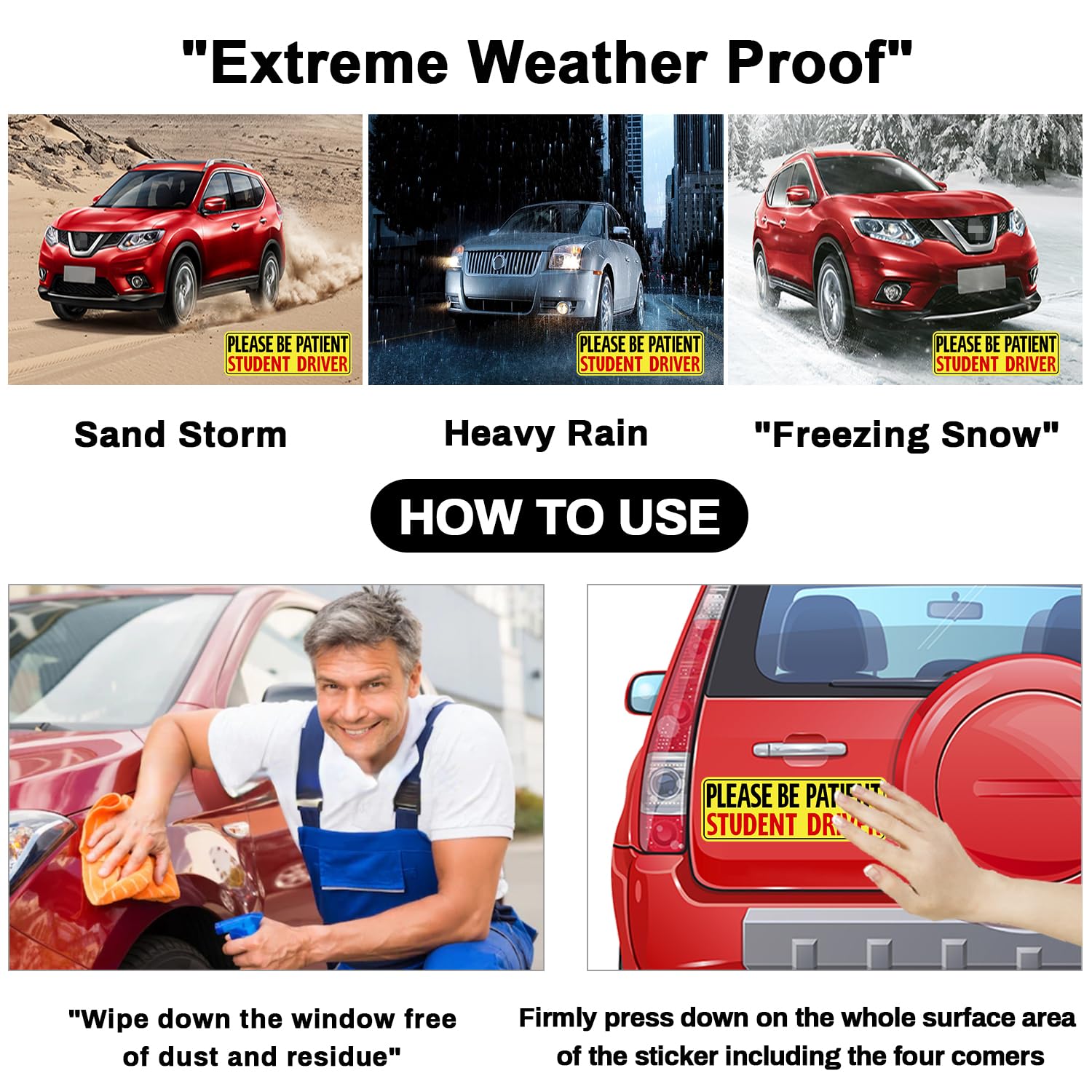 Psler Student Driver Magnet For Car, Be Patient Student Driver Magnet Boys And Girls New Student Driver Sticker Safety Warning R