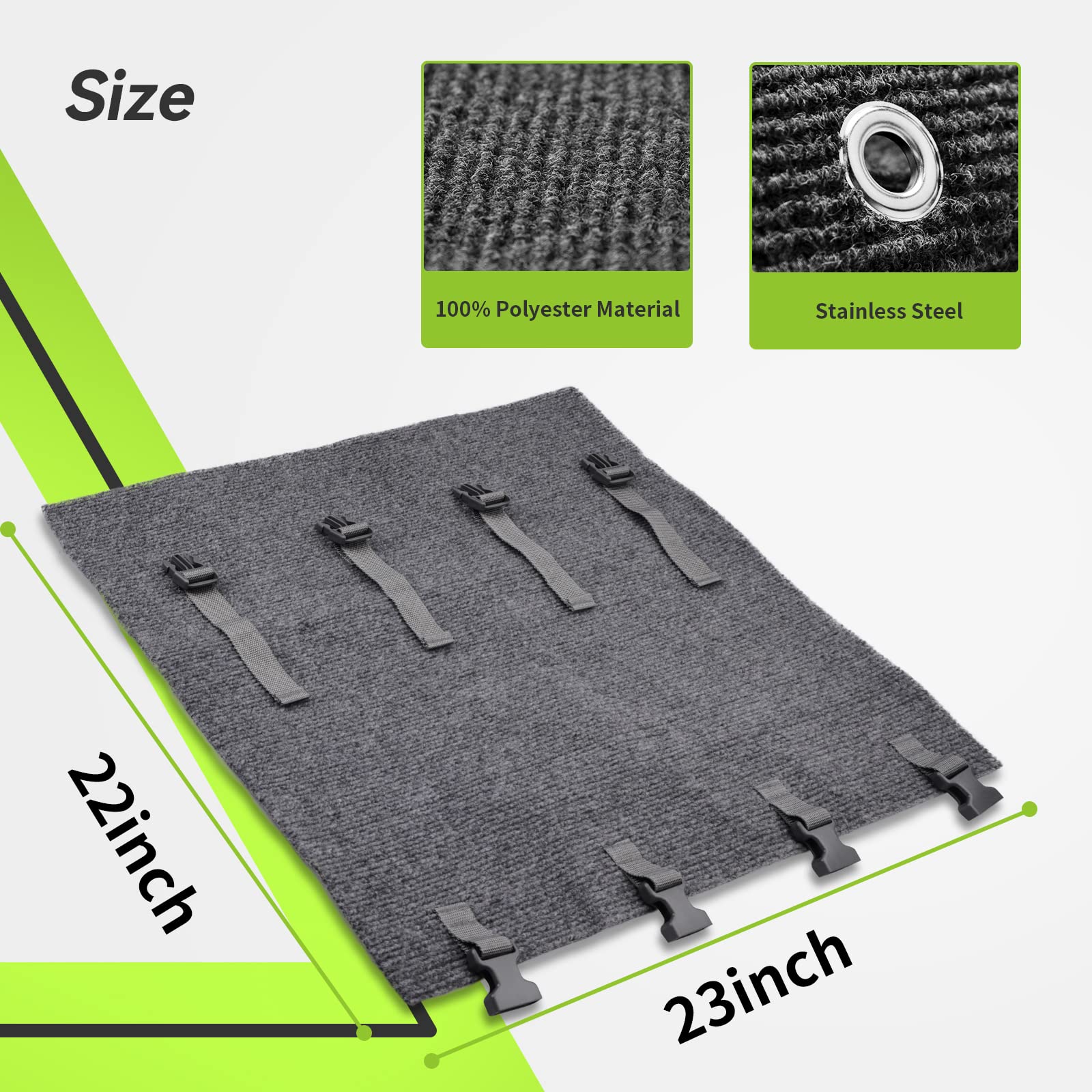 Rvmate Rv Step Rugs 23 Inch Rv Step Covers Wrap Around Radius Steps With Snap Fasteners Quickly To Release And Fit, 3 Packs