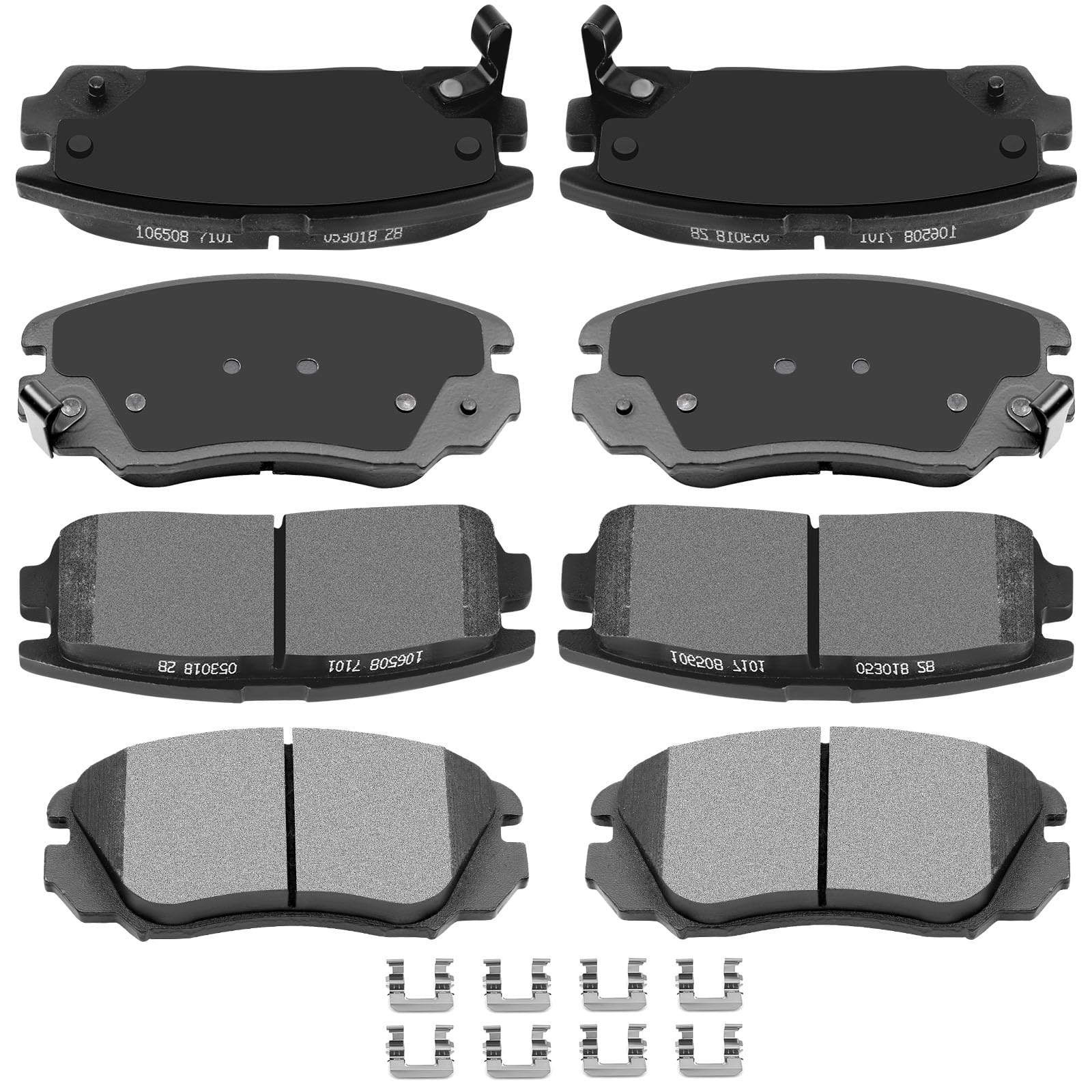 Automuto 8Pcs Front & Rear Ceramic Disc Brake Pads Set D1421 D1275 For Chevrolet Equinox 2010-2017,For Gmc Terrain 2010-2017