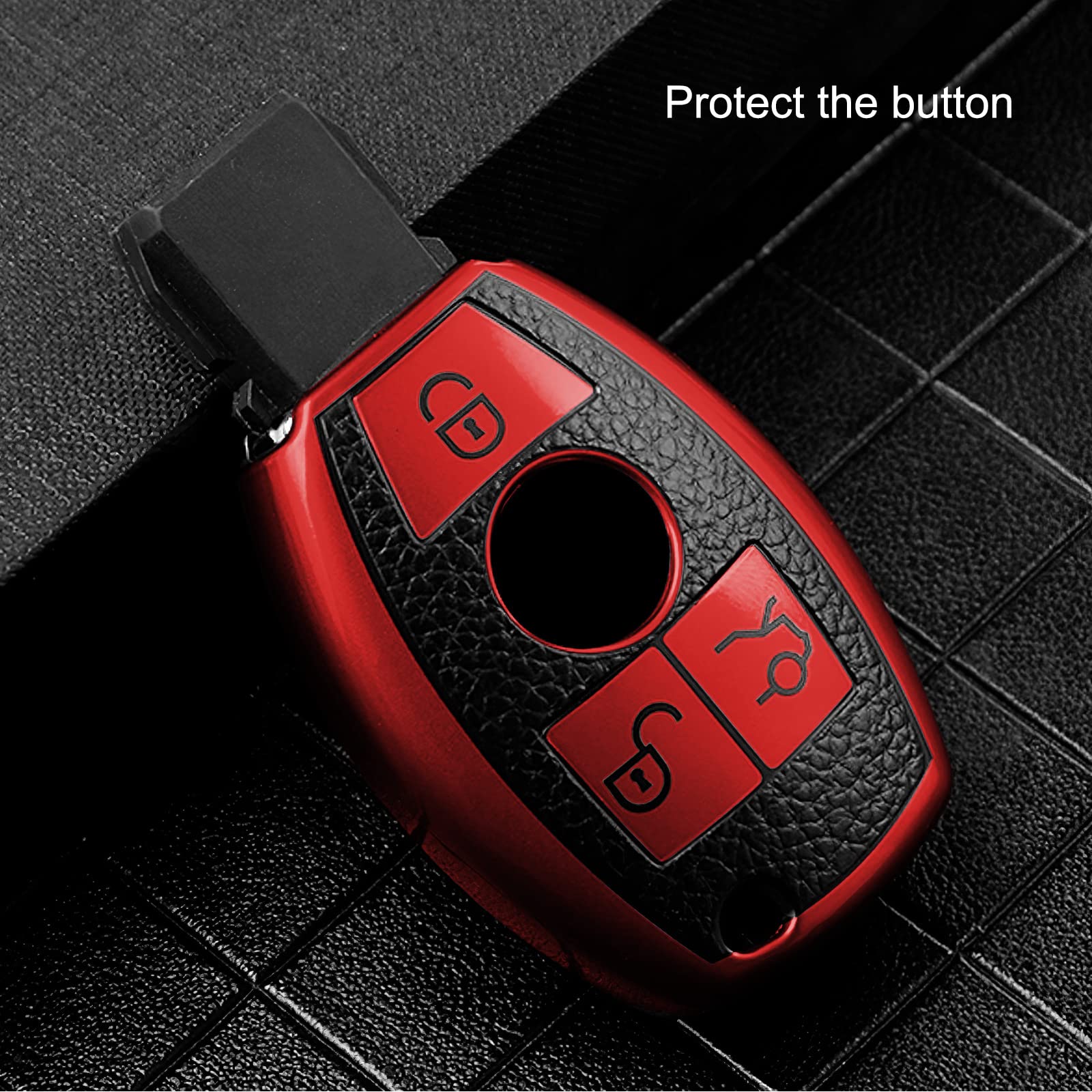Elohei For Mercedes Benz Key Fob Cover, Premium Soft Tpu Key Case Cover Compatible With Mercedes Benz C E S M Cls Clk G Class Ke